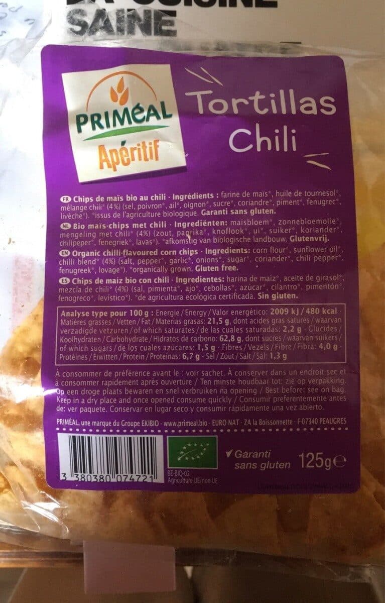 Primeal Tortillas Chili packshot
