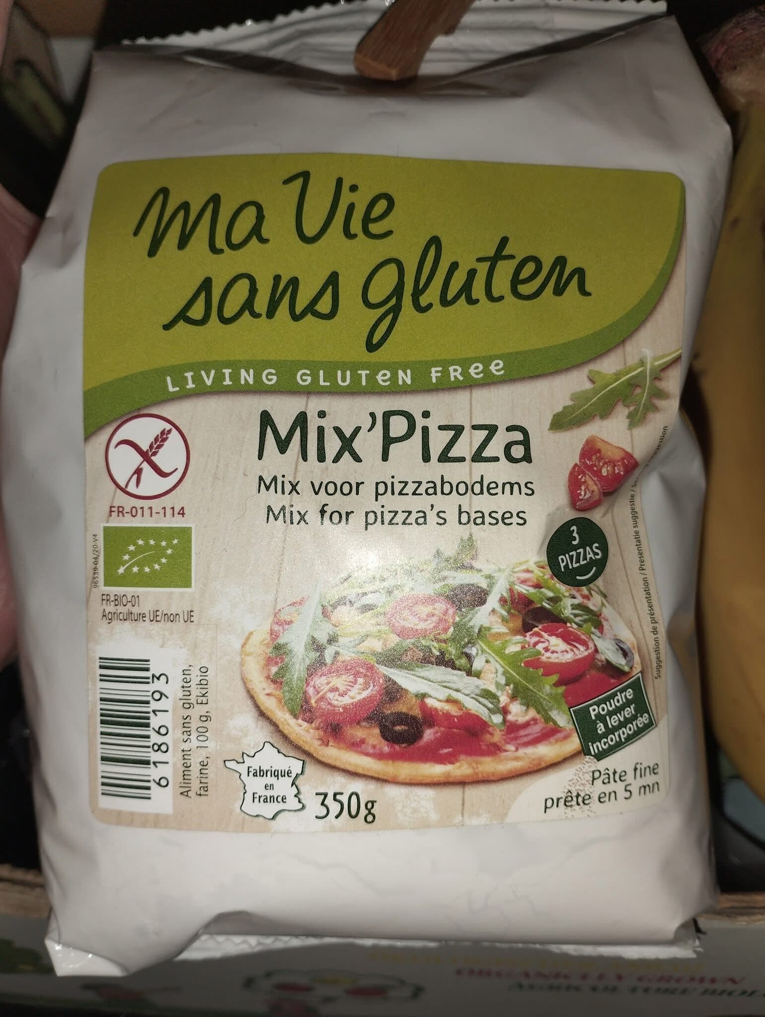 Ma vie sans gluten Mix Pizza Bio - 350 G - Ma Vie Sans Gluten packshot