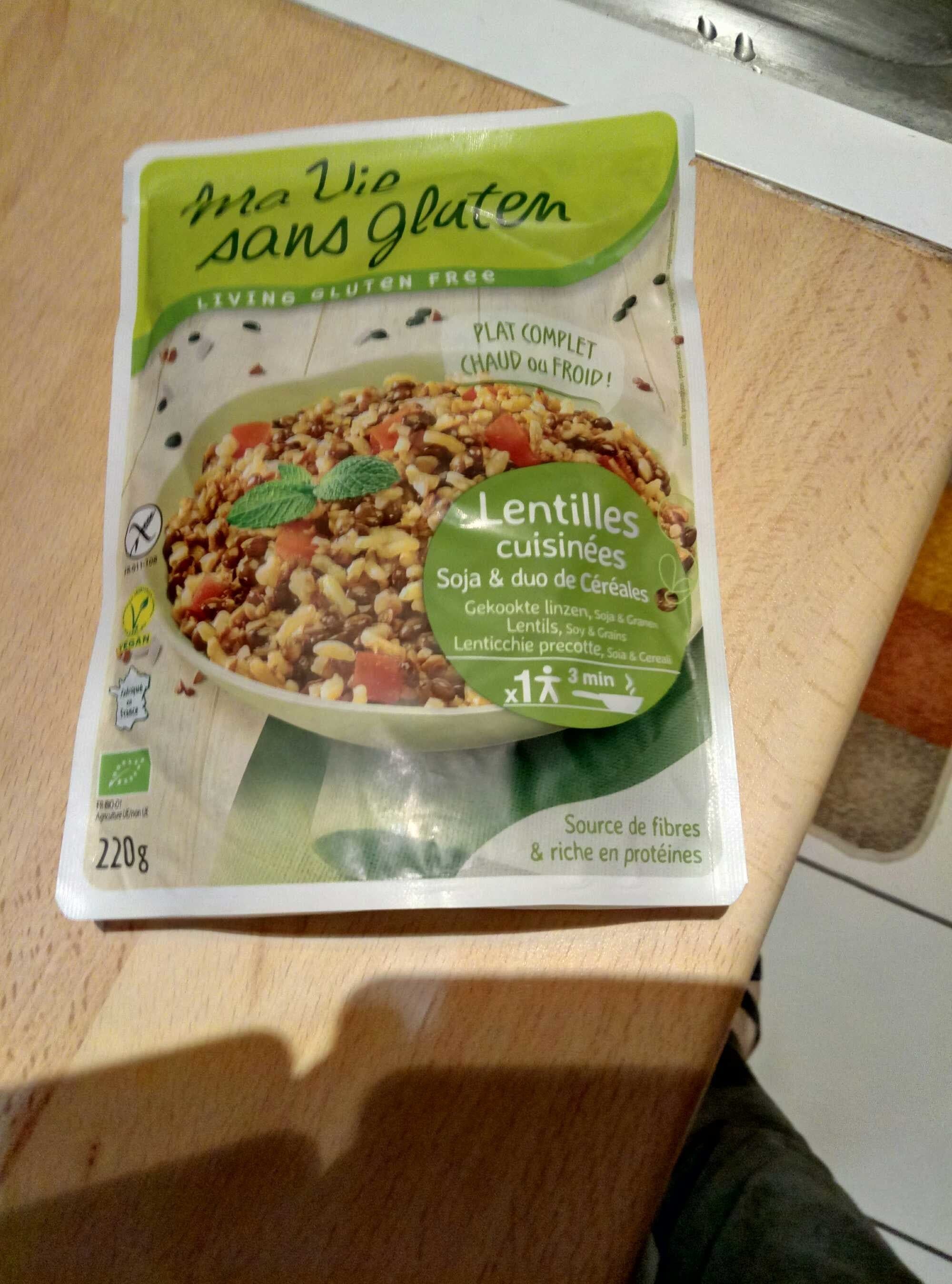 Ma vie sans gluten Lentilles Cuisinées Soja Et Duo De Céréales Bio - 220 G packshot