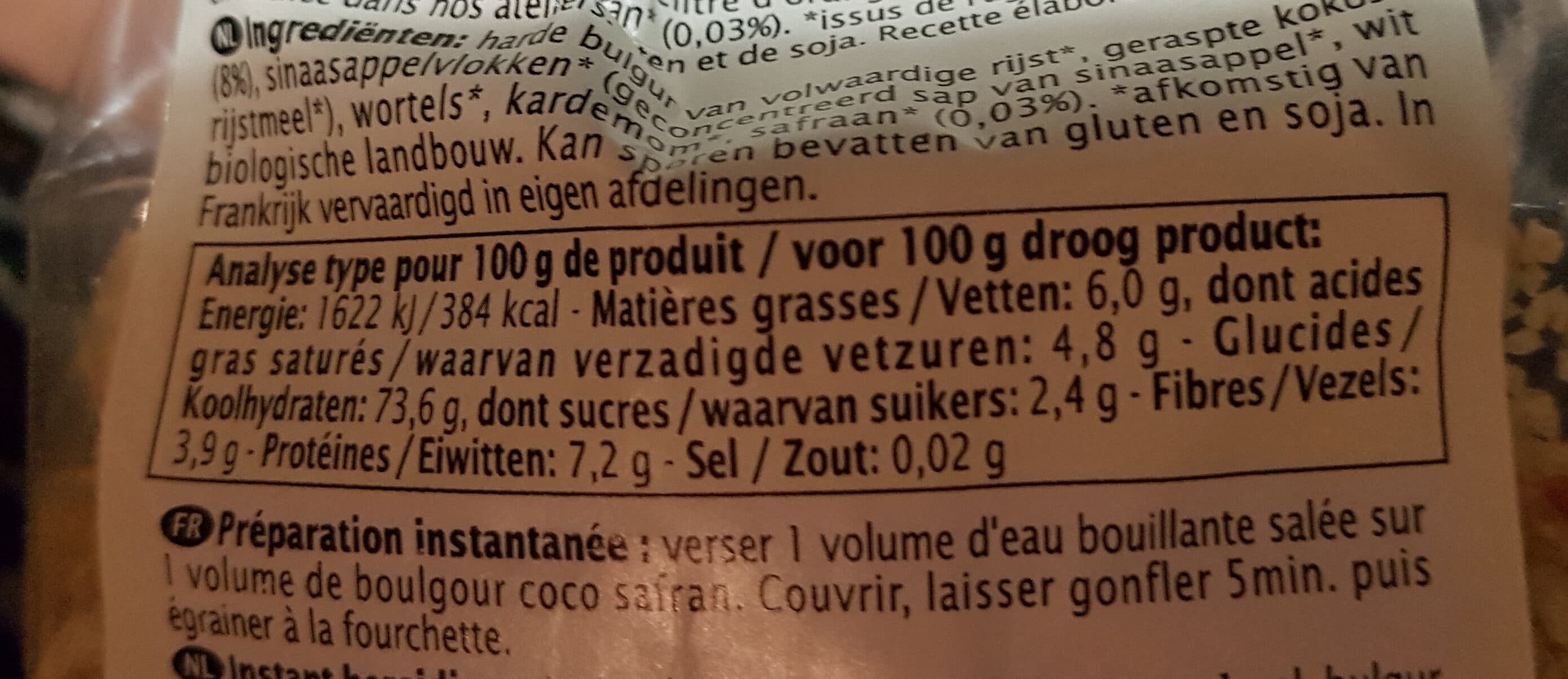 Primeal Boulgour de riz coco et safran packshot