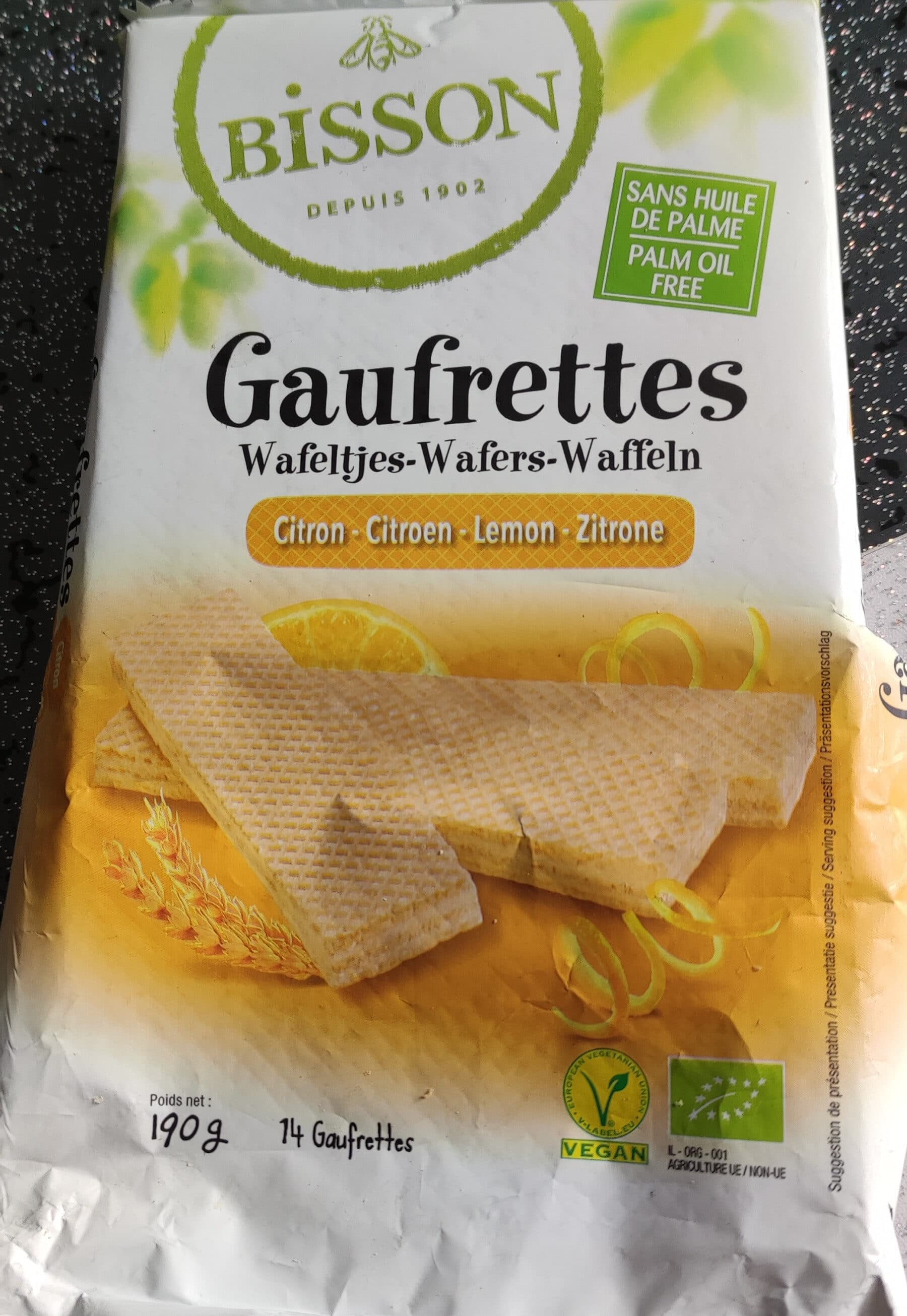 Bisson Gaufrettes citron packshot