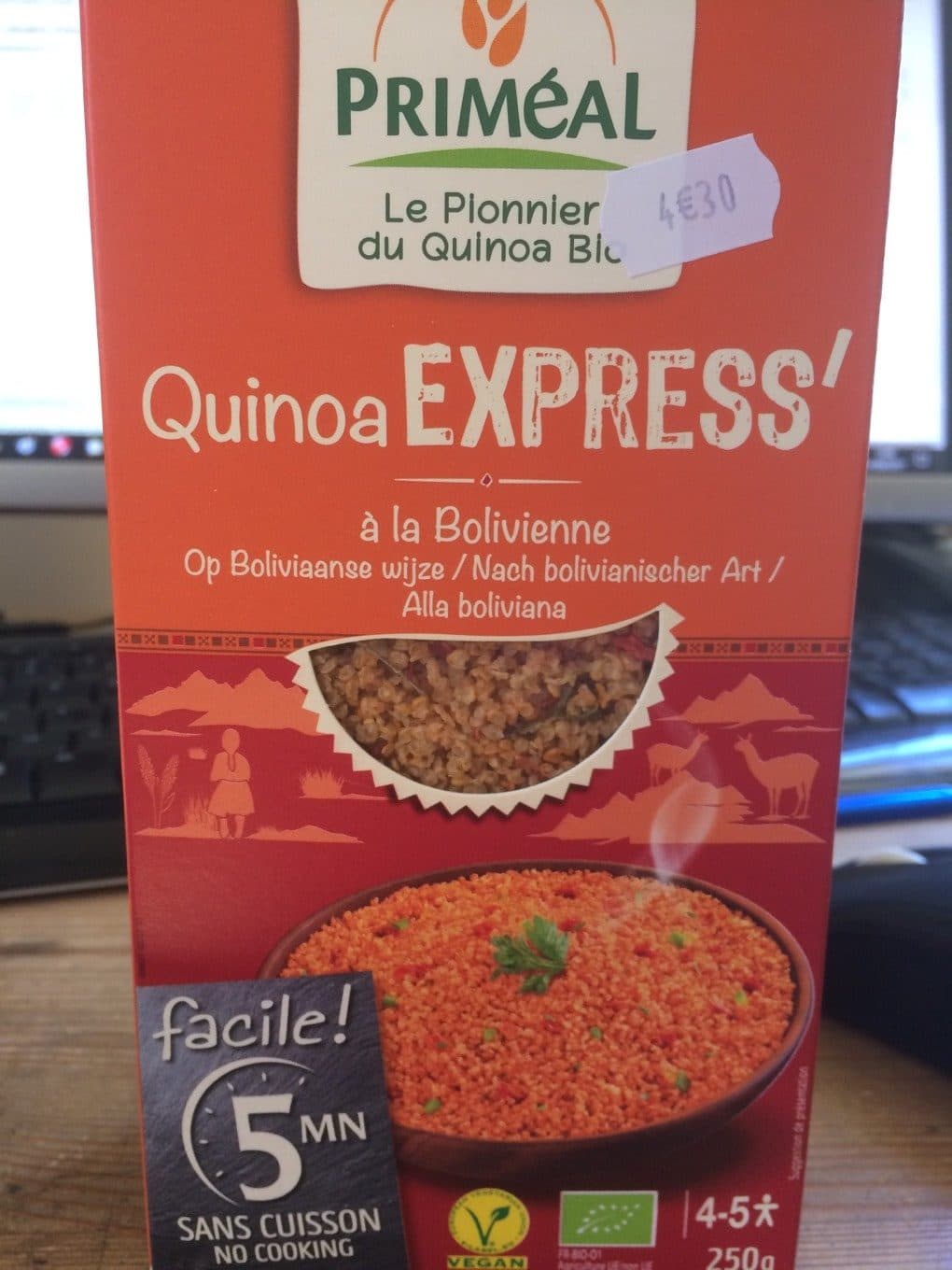 Primeal Quinoa Express' à la bolivienne packshot