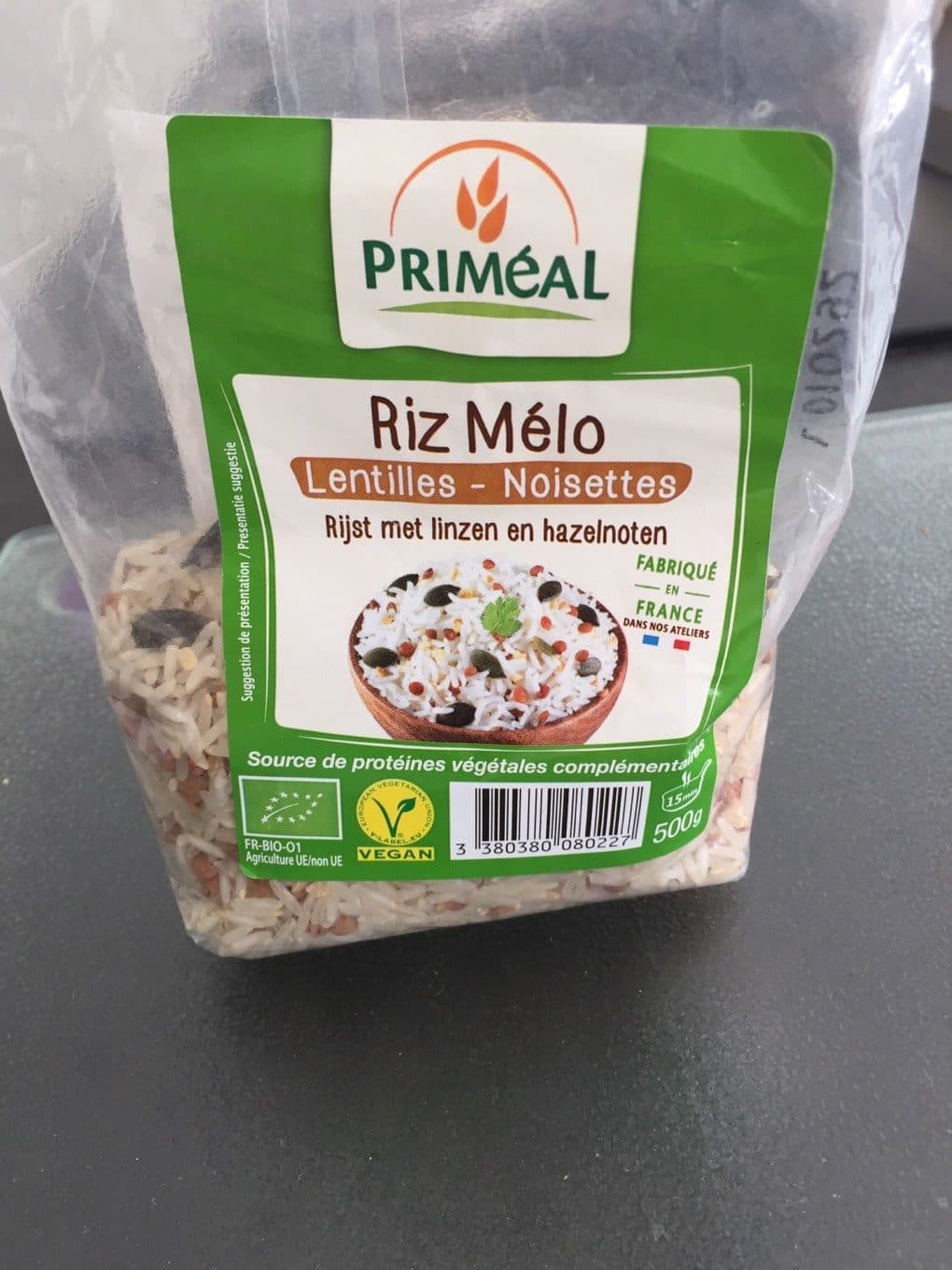 Priméal Riz Mélo Lentilles Noisettes packshot