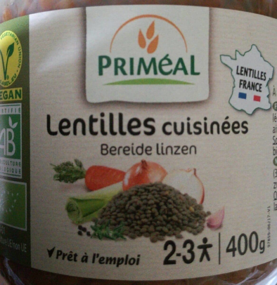 Priméal Lentilles cuisinées packshot