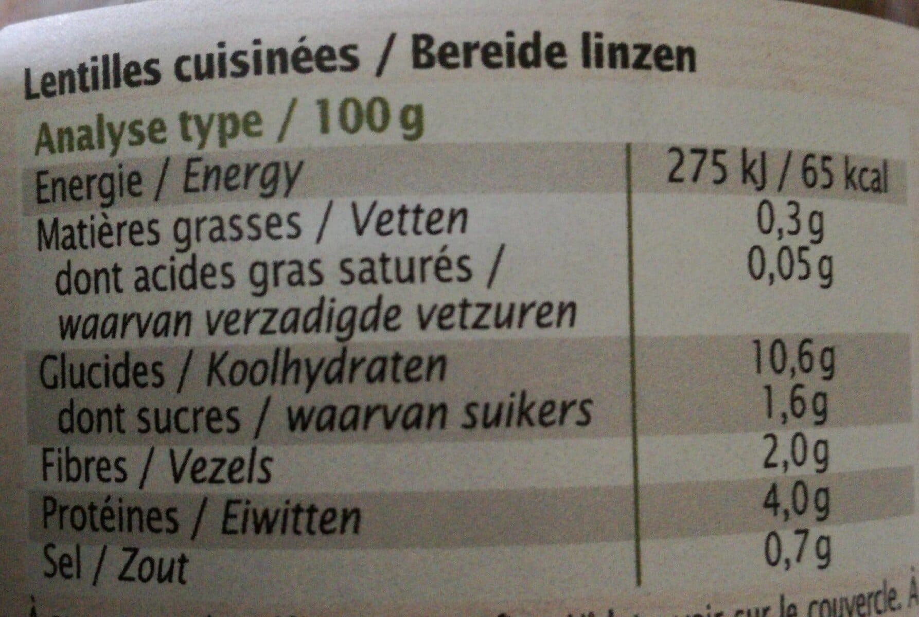 Priméal Lentilles cuisinées packshot