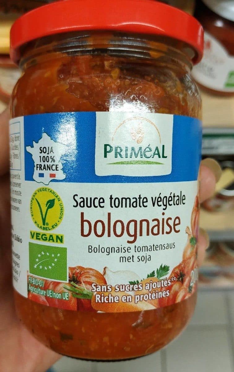 Priméal Sauce tomate végétale bolognaise packshot