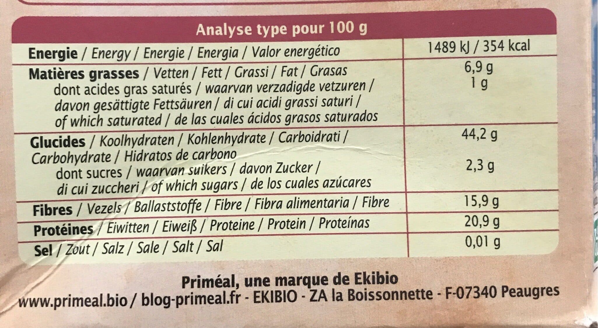 Priméal Pois chiches à la Libanaise packshot