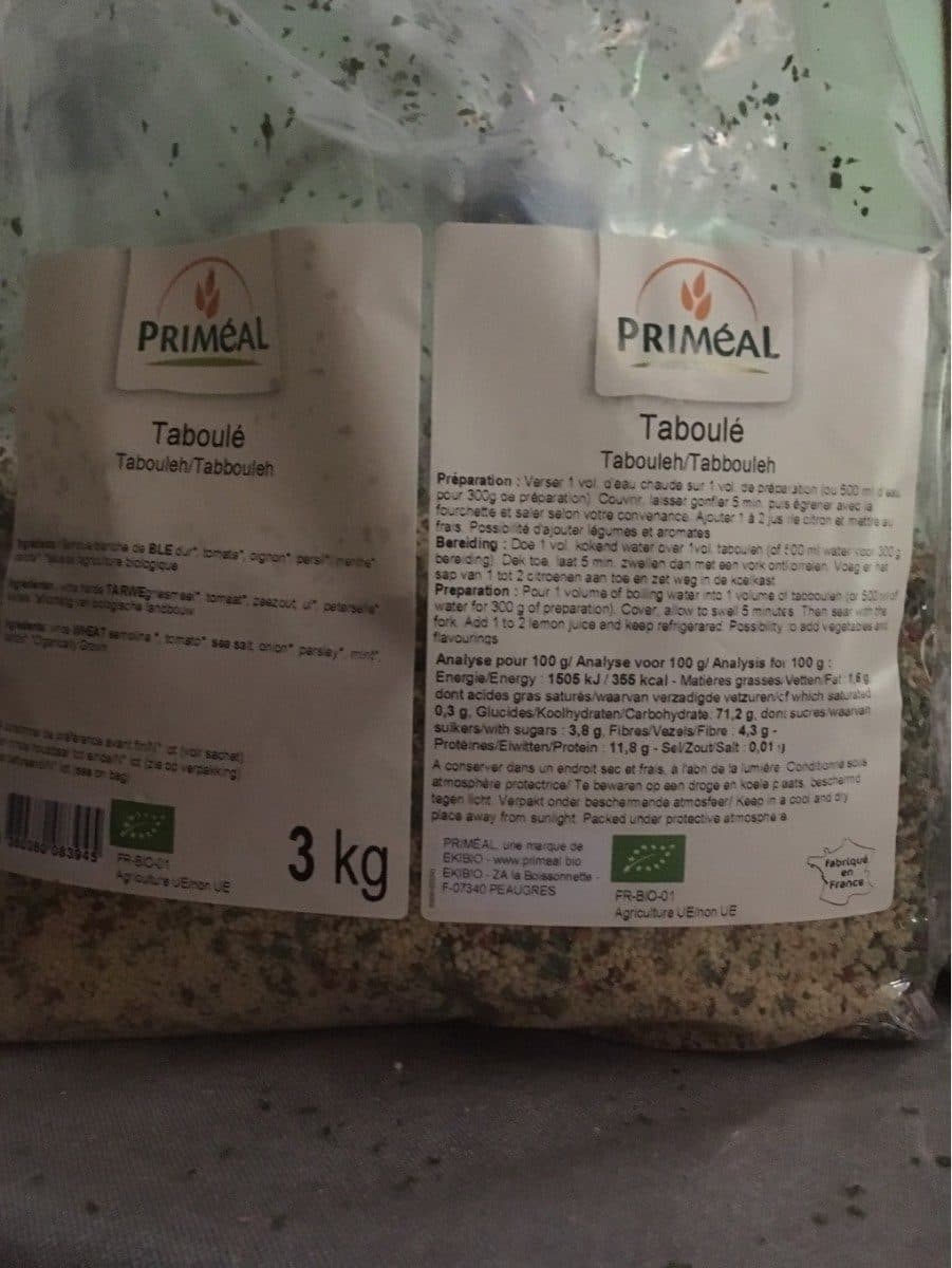 Priméal Taboulé packshot