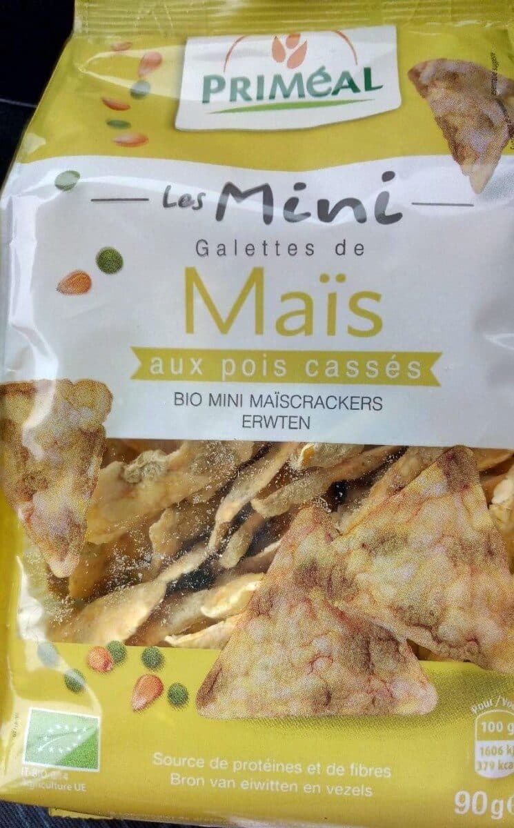 Priméal Les minis galettes de maïs aux pois cassés packshot