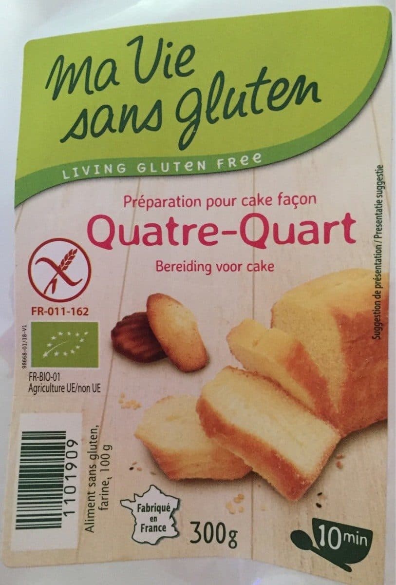Ma vie sans gluten Préparation pour cake façon Quatre-Quart packshot