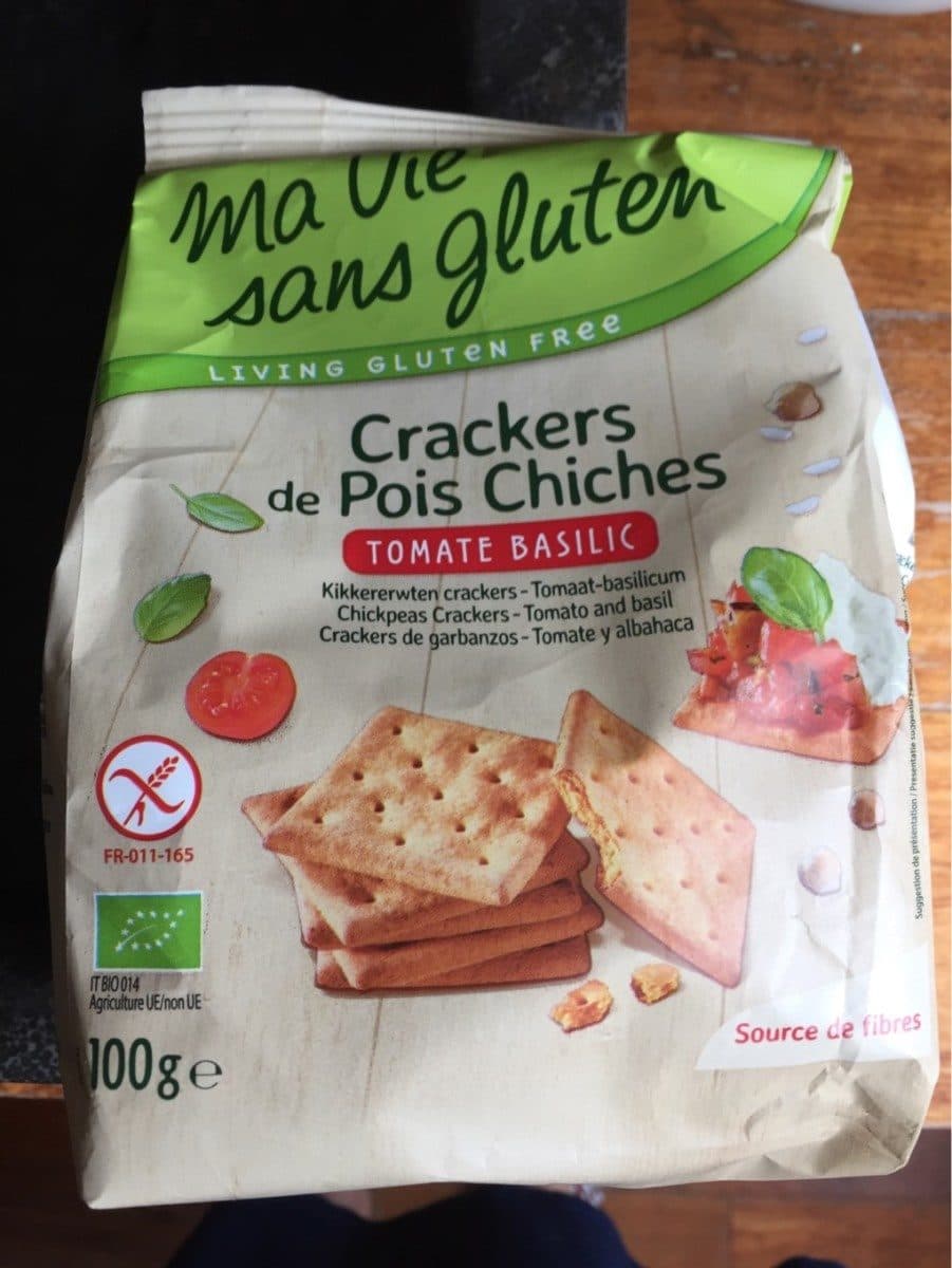 Ma Vie sans Gluten Crackers de pois chiches tomate basilic packshot