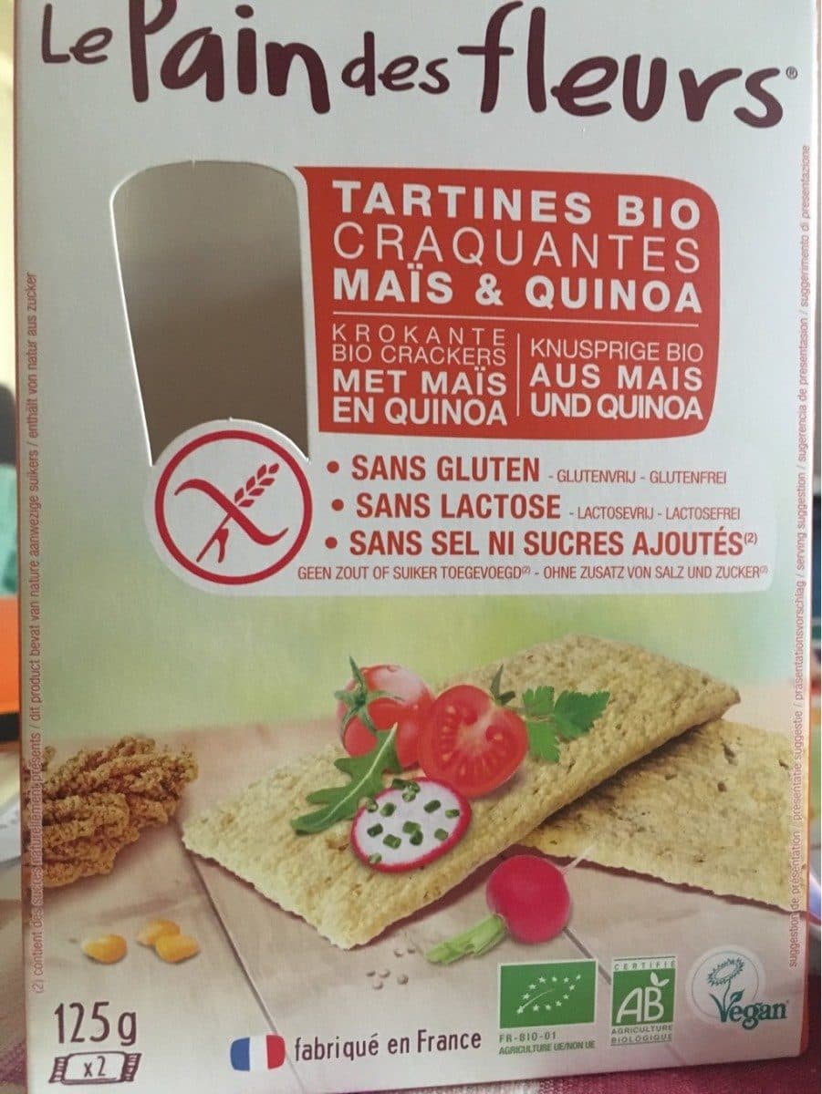 Le Pain des Fleurs Tartines Craquantes bio au maïs et quinoa packshot