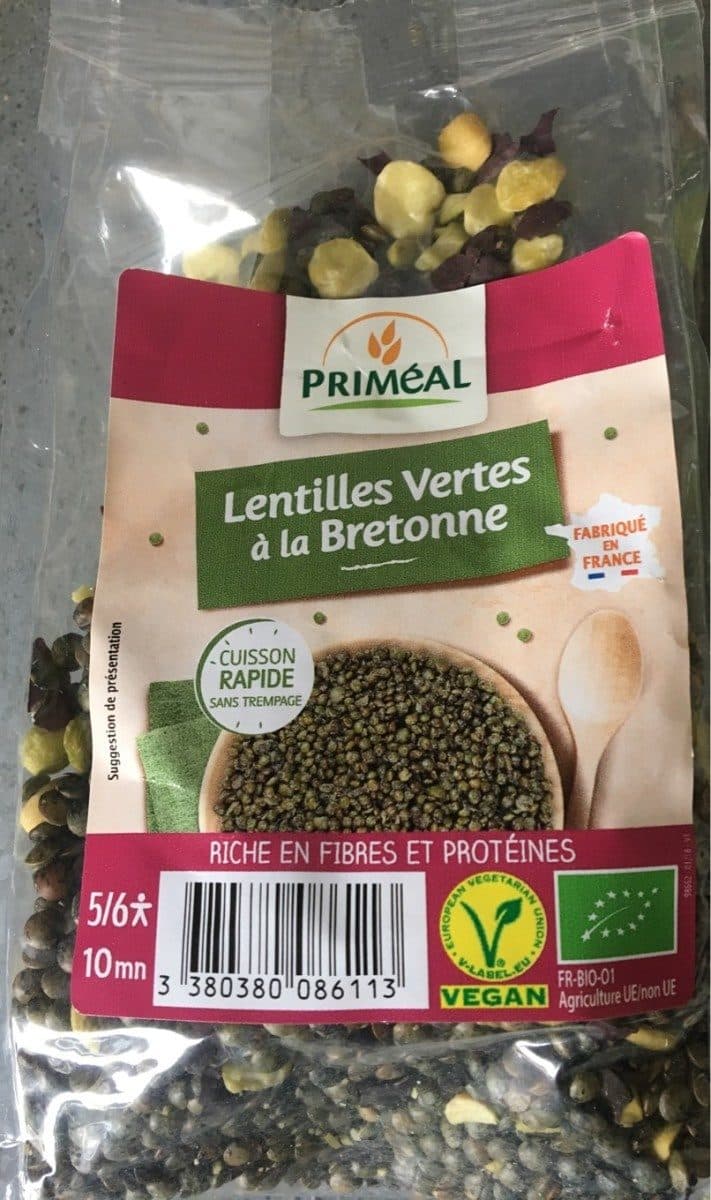 Priméal Lentilles Vertes à la Bretonne packshot