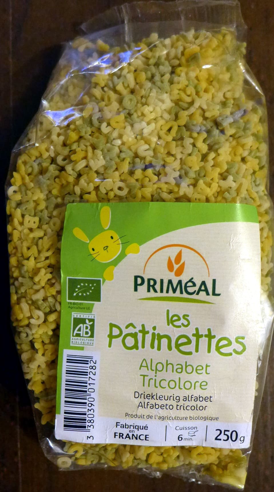 Primeal Les Pâtinettes, Alphabet Tricolore packshot