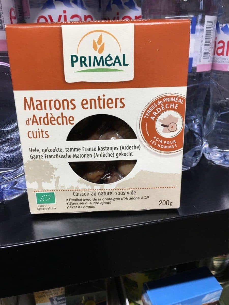 Priméal Marrons entiers d’Ardeche cuits packshot
