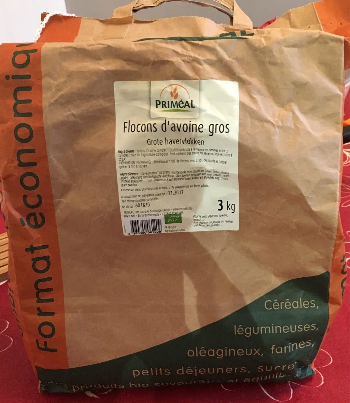 Priméal Flocon d’avoine gros packshot