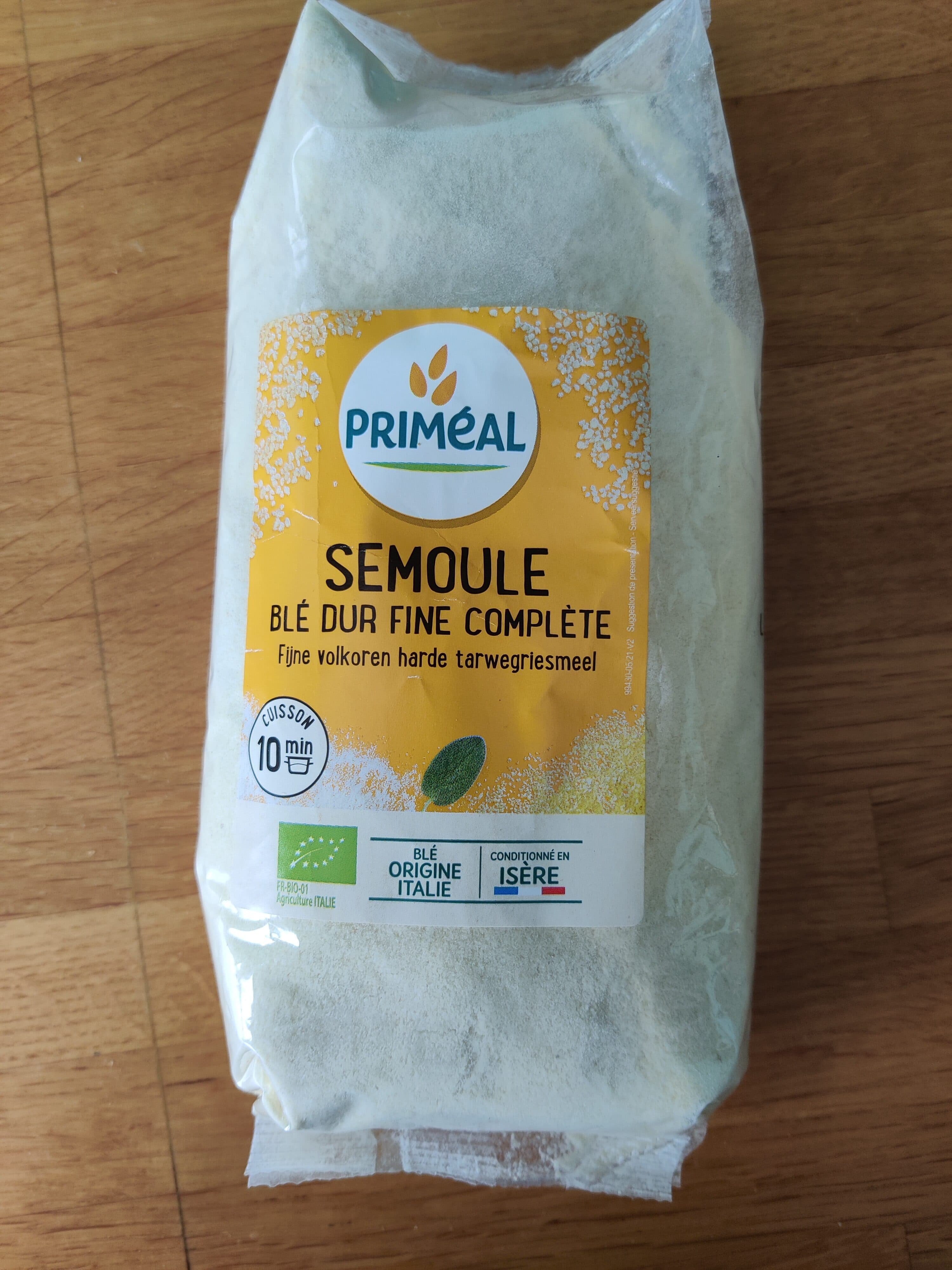 Primeal Semoule de blé dur fine complète packshot