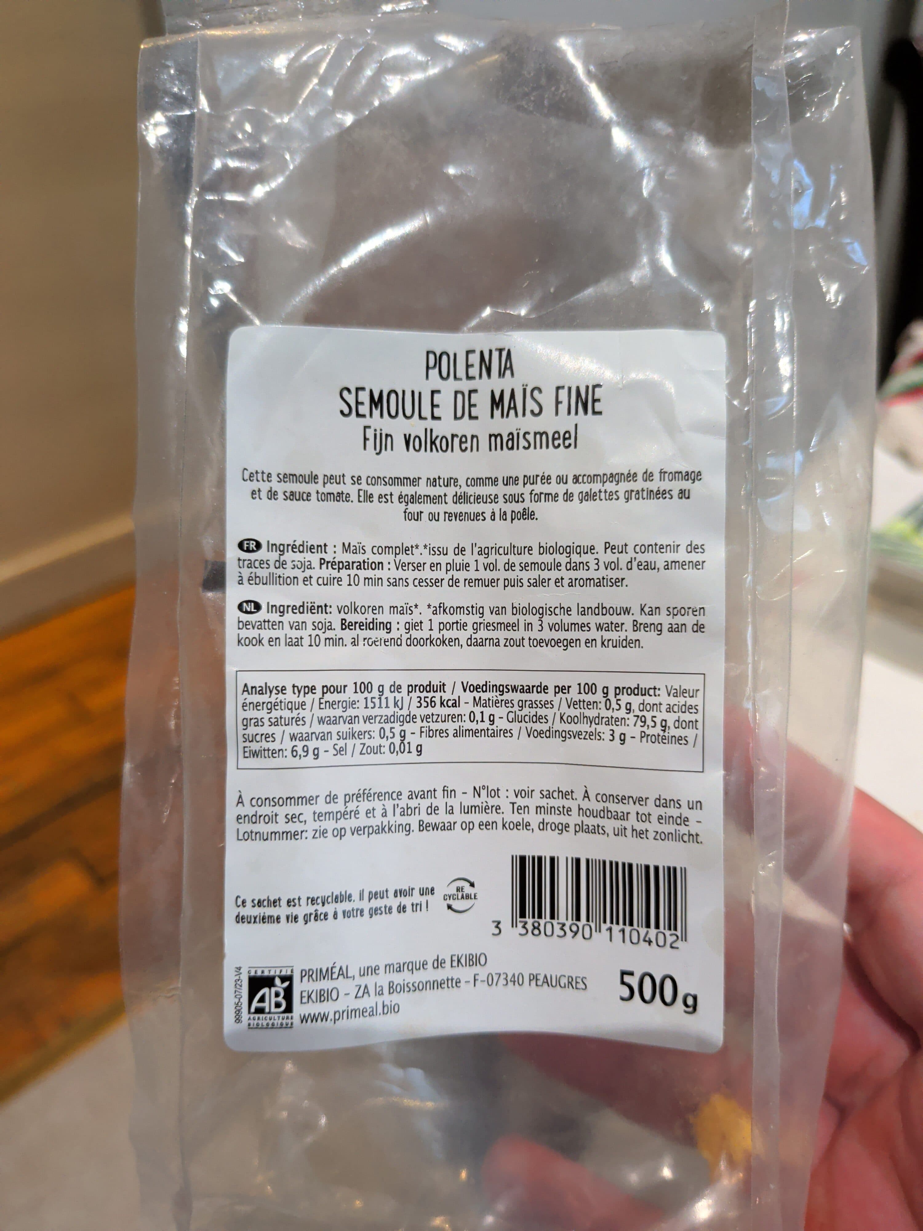 Primeal Semoule De Mais Complete packshot