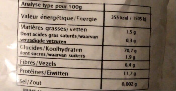 Primeal Farine de blé complète type 110 packshot