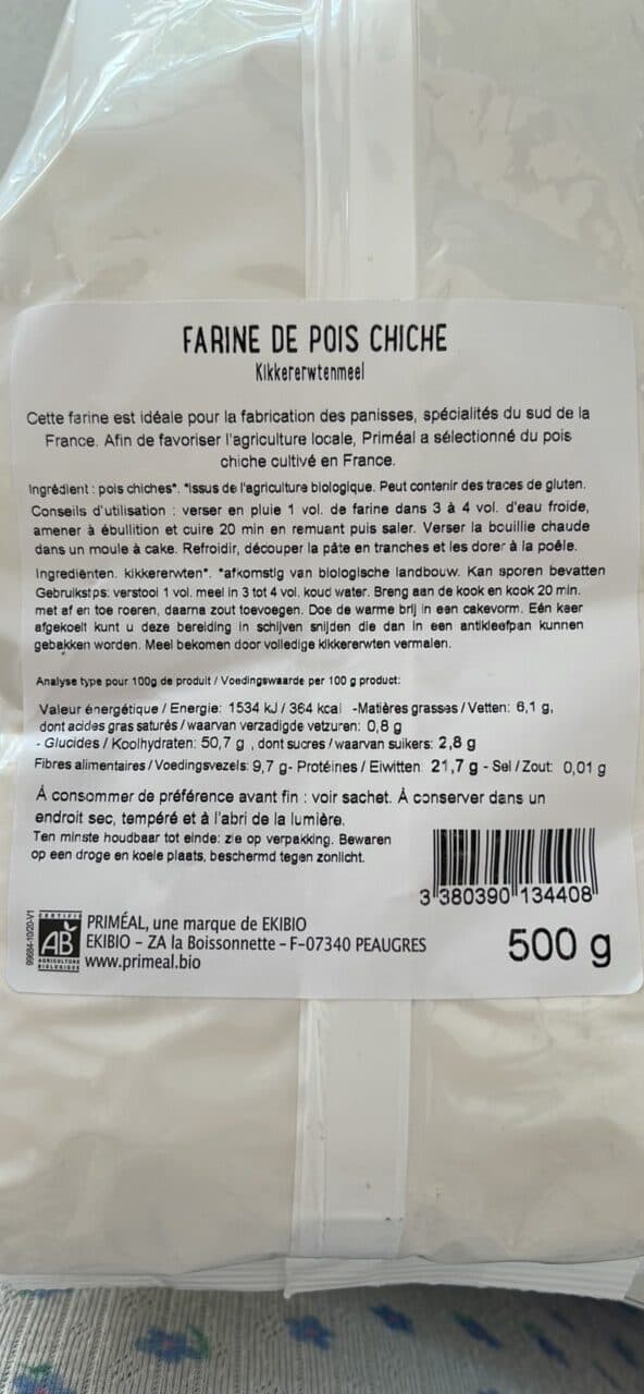 Priméal Farine De Pois Chiches packshot