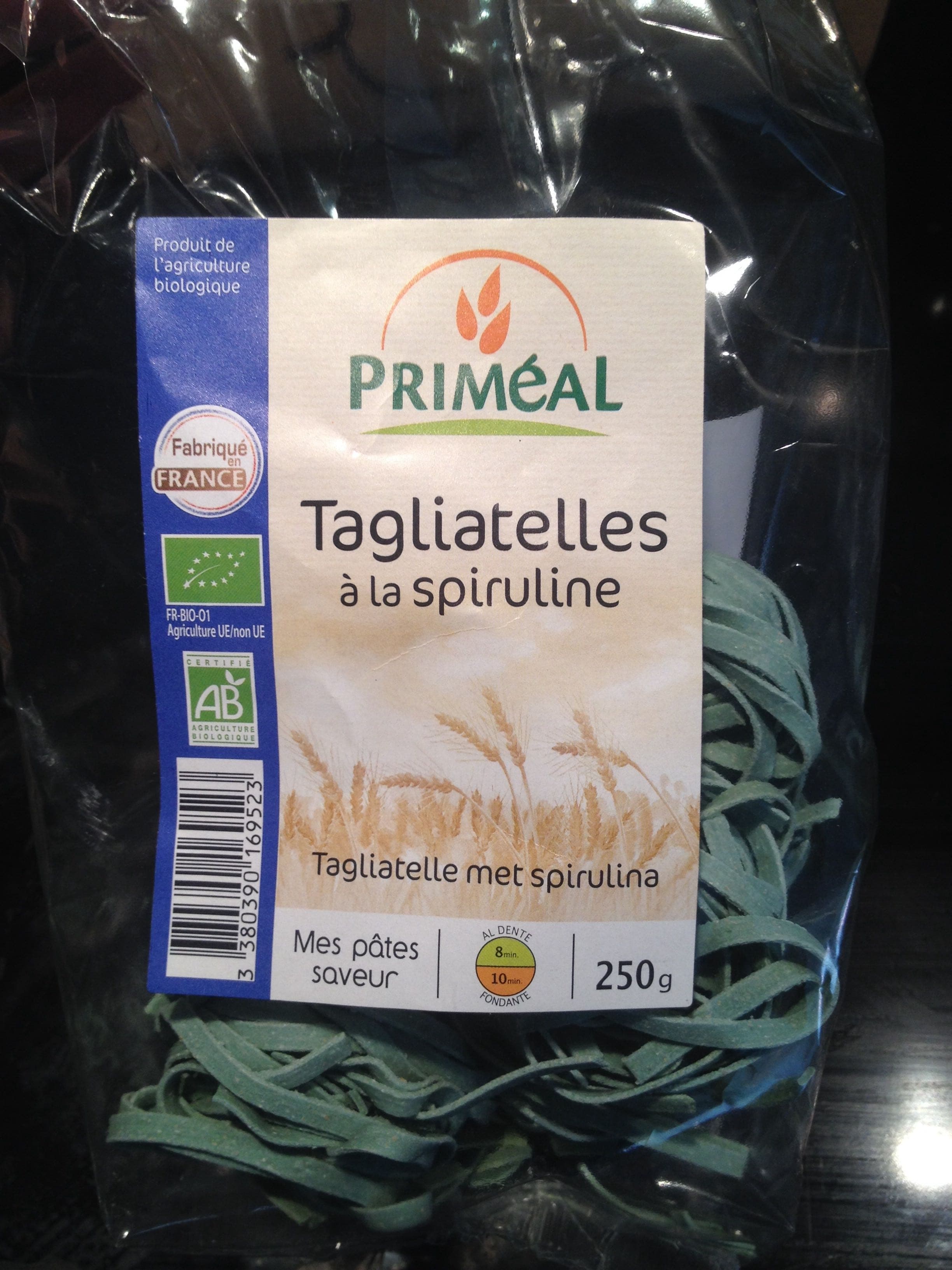 Primeal Tagliatelles à La Spiruline Bio packshot