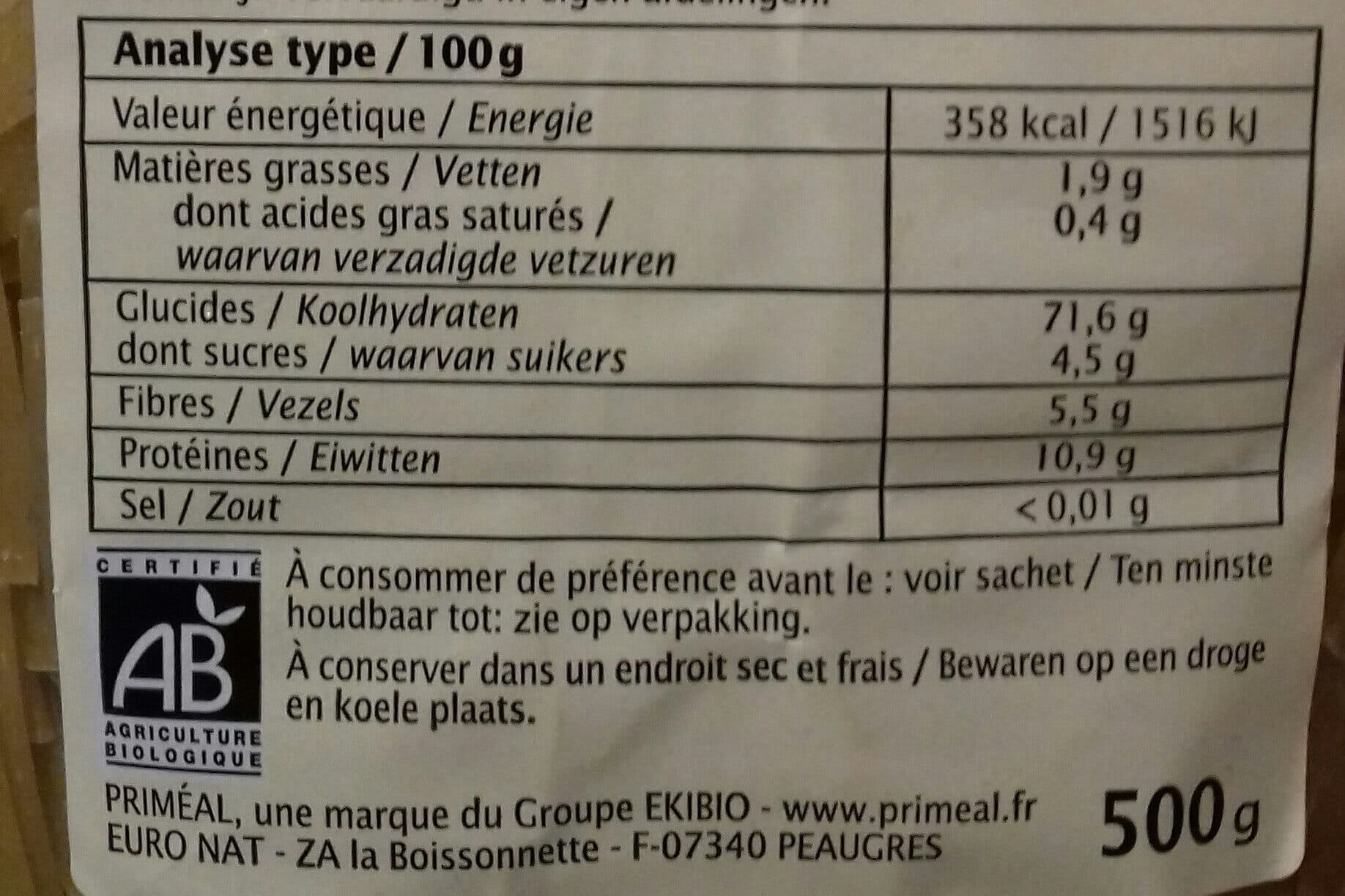 Primeal Niuilles Demi-complètes packshot