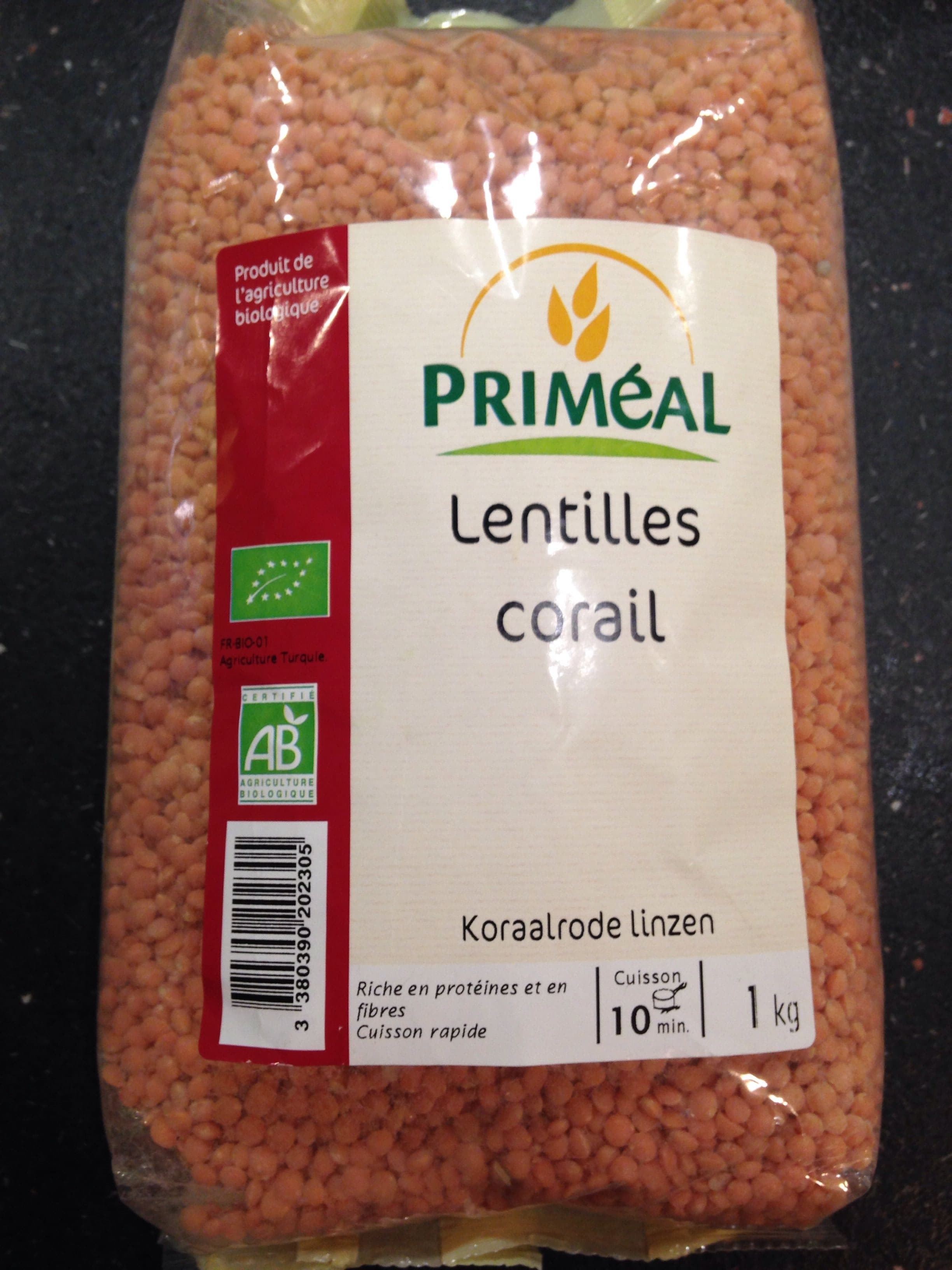 Primeal Lentilles corail packshot