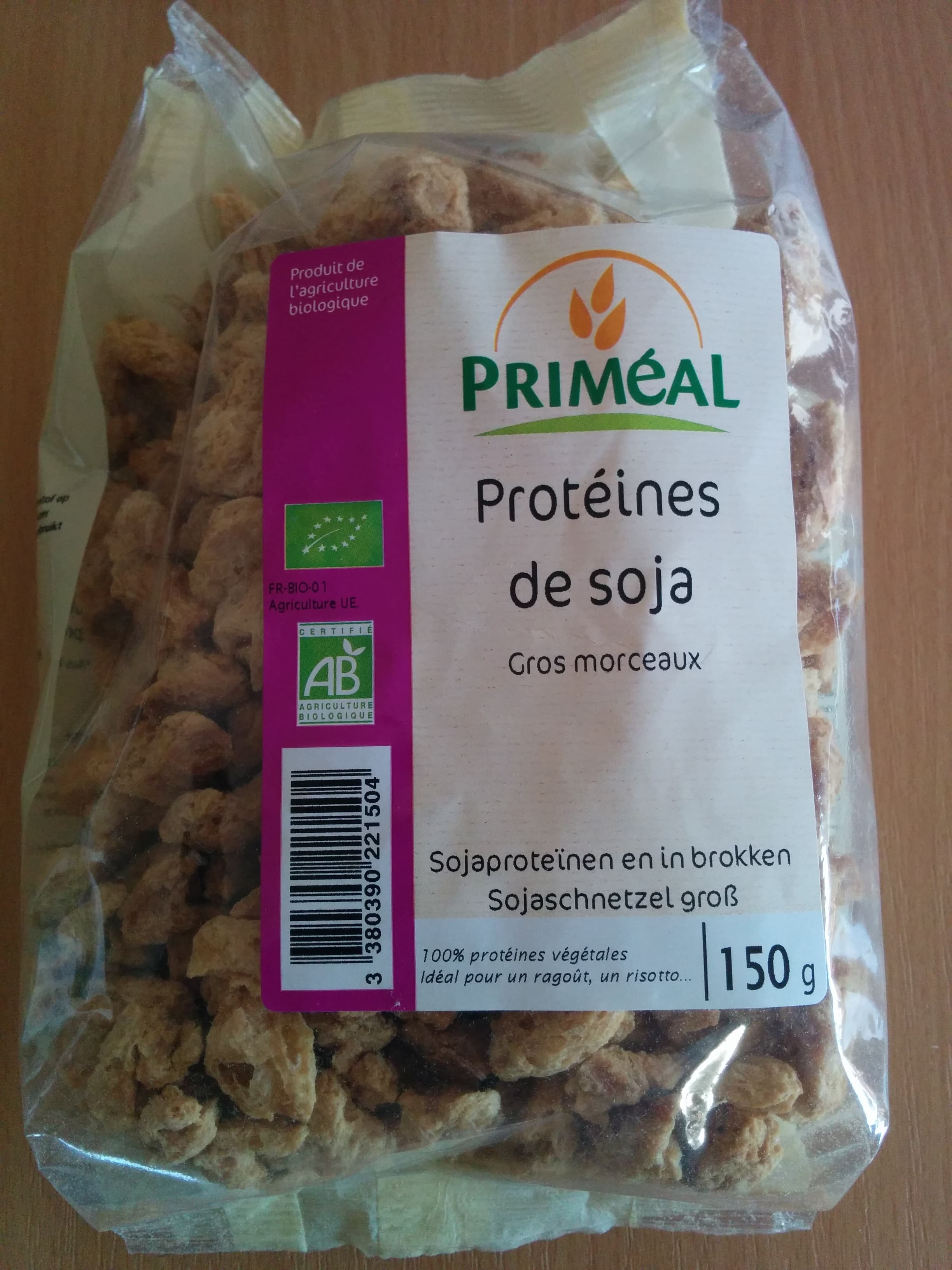 Priméal Protéines de soja gros morceaux packshot