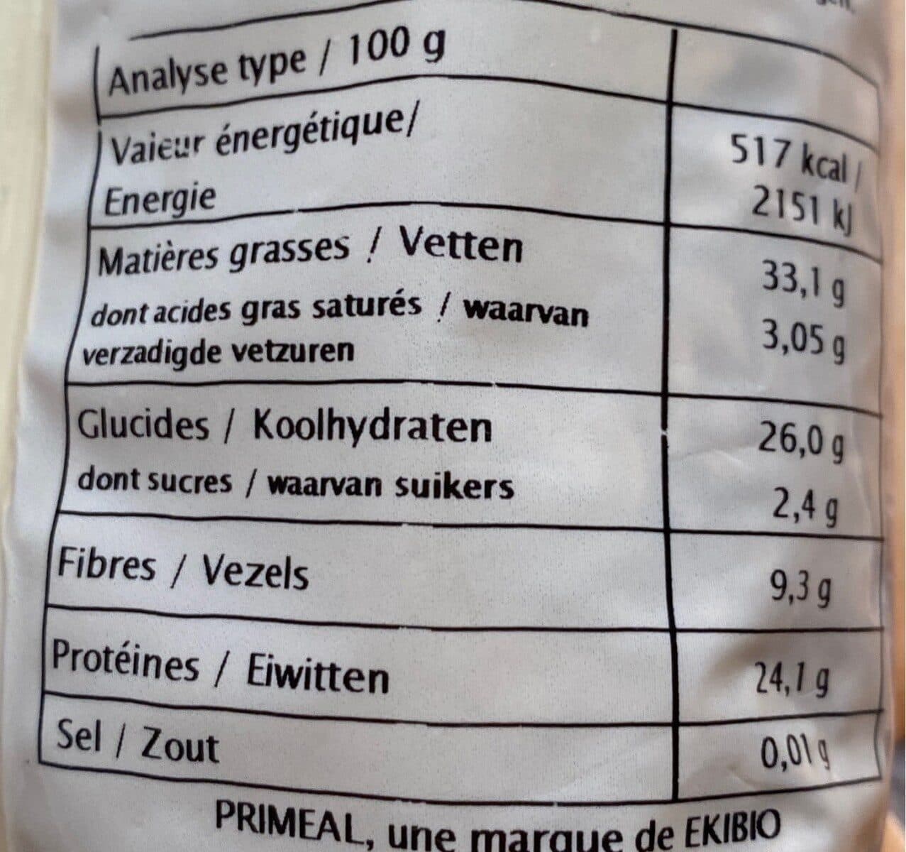 Primeal Graines De Tournesol Bio - 250G - Priméal packshot