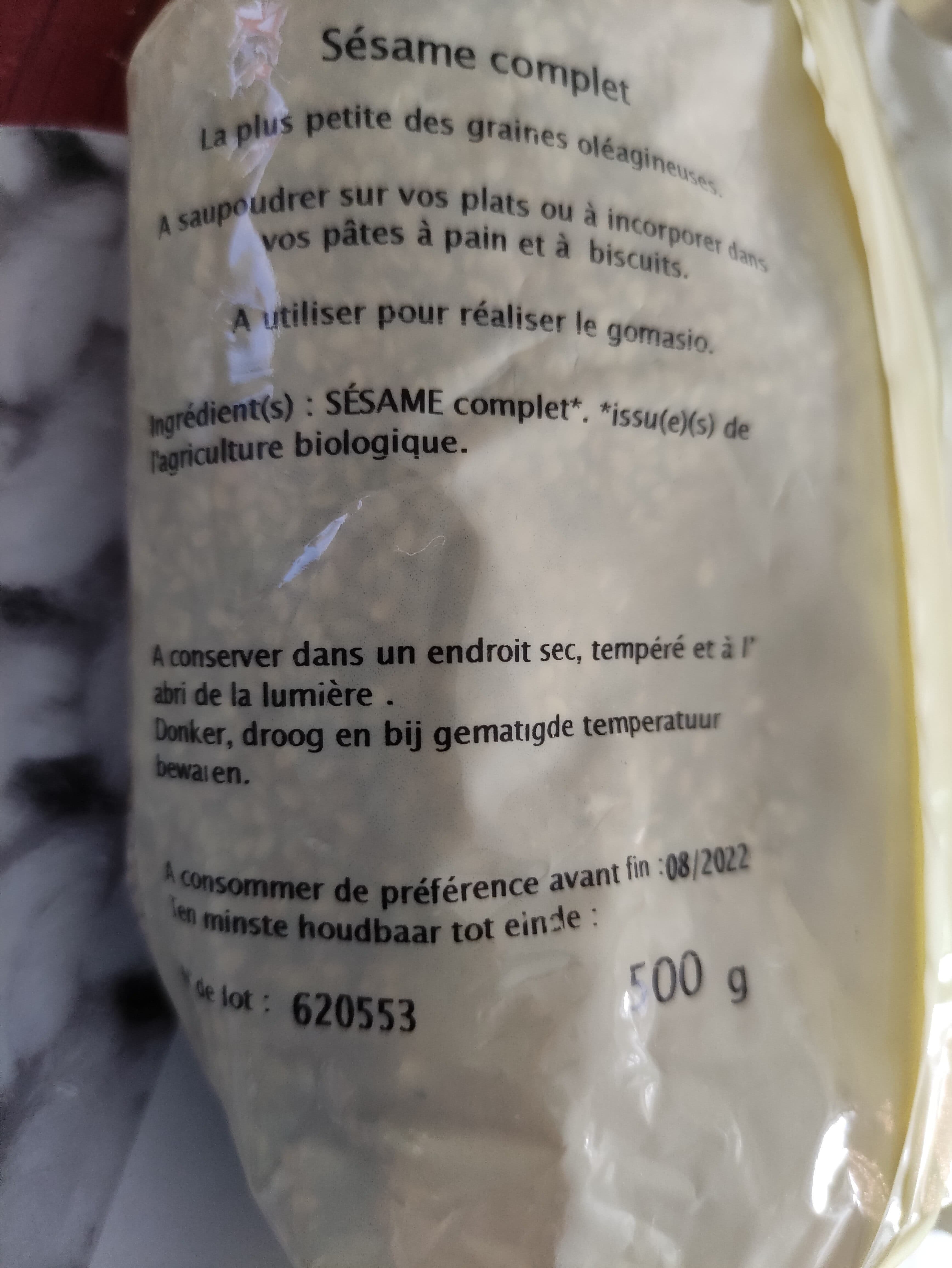 Ekibio Graine de Sésame Complet packshot