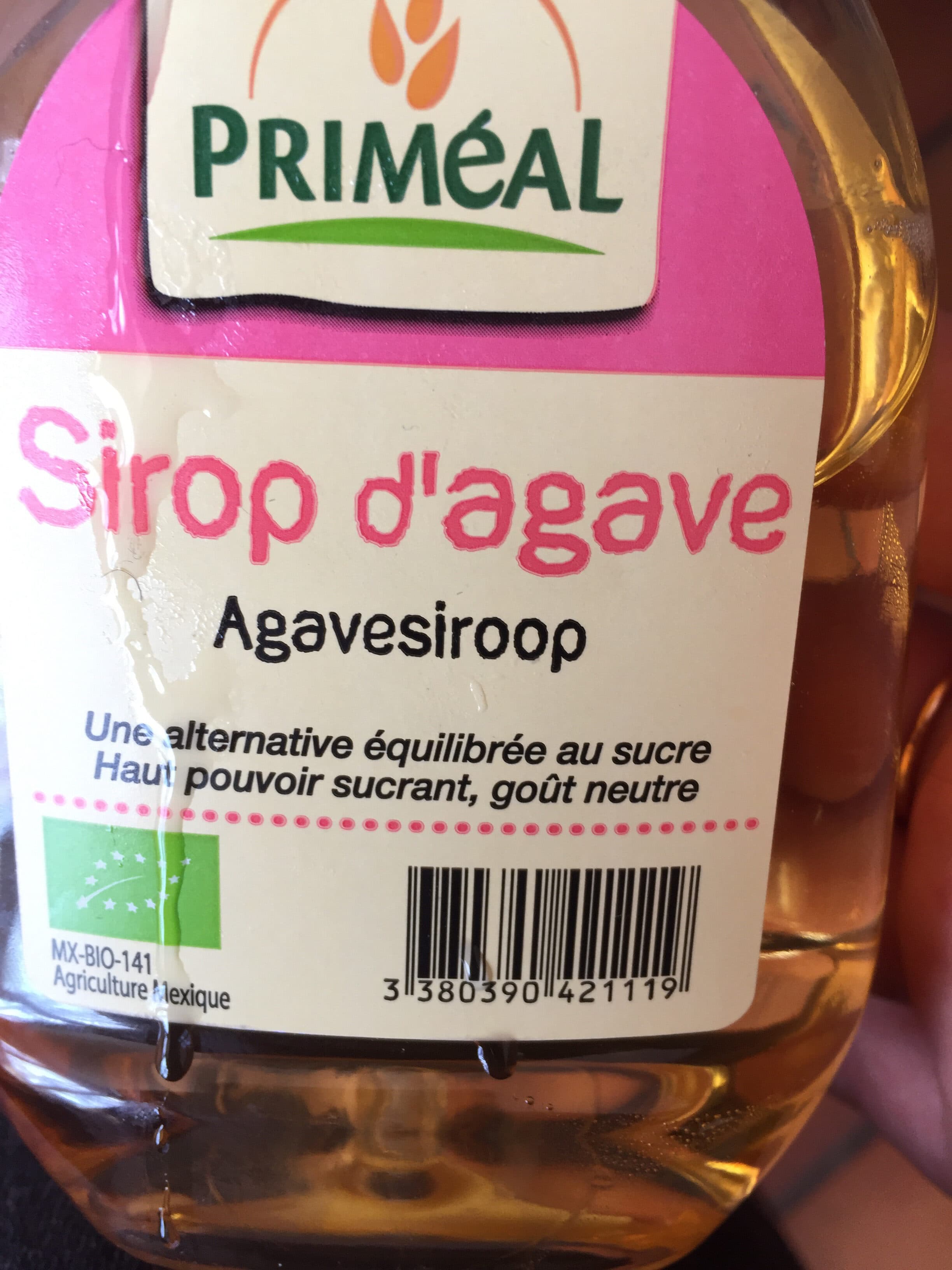Primeal Sirop d'agave bio packshot
