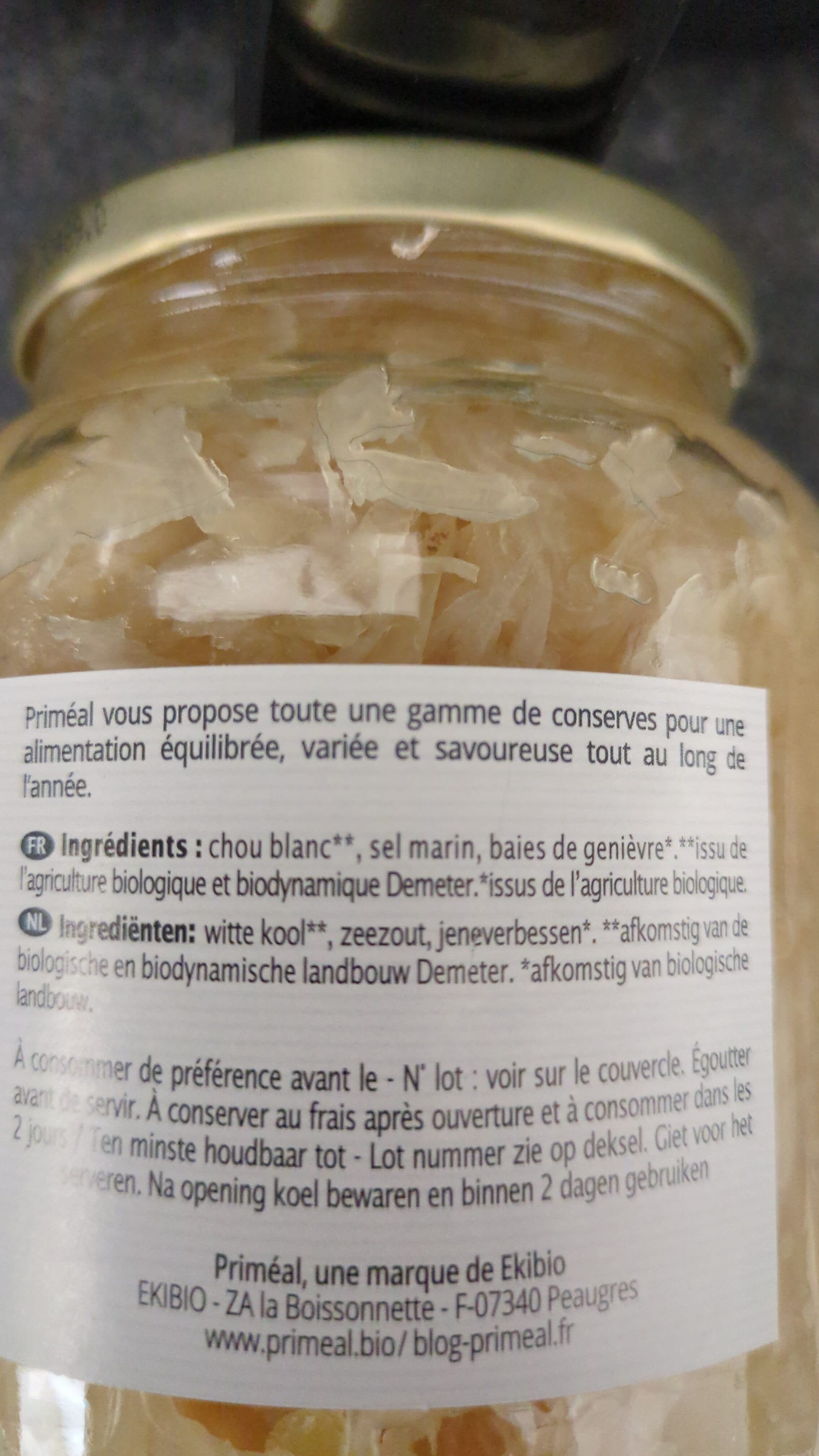 Priméal Choucroute packshot