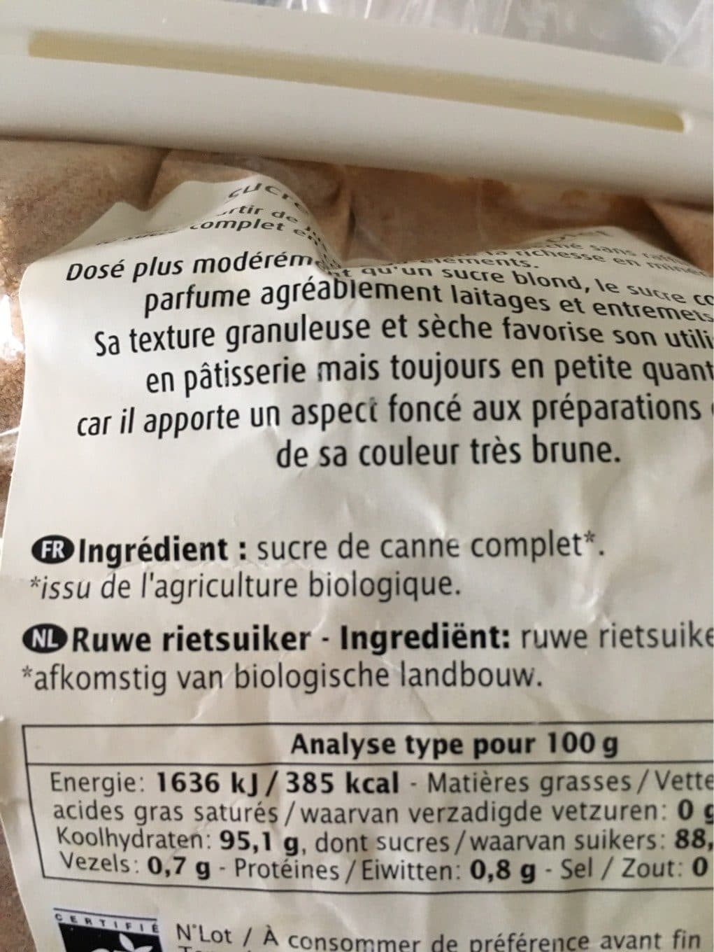 Priméal Sucre de canne complet packshot