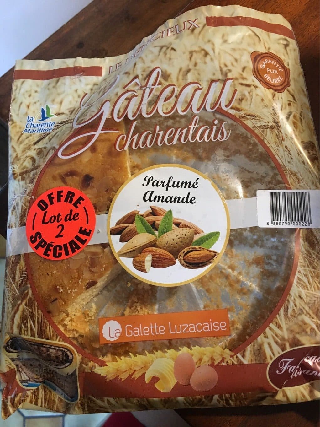 La Galette Luzacaise Le Délicieux Gâteau Charentais Parfumé Amande packshot