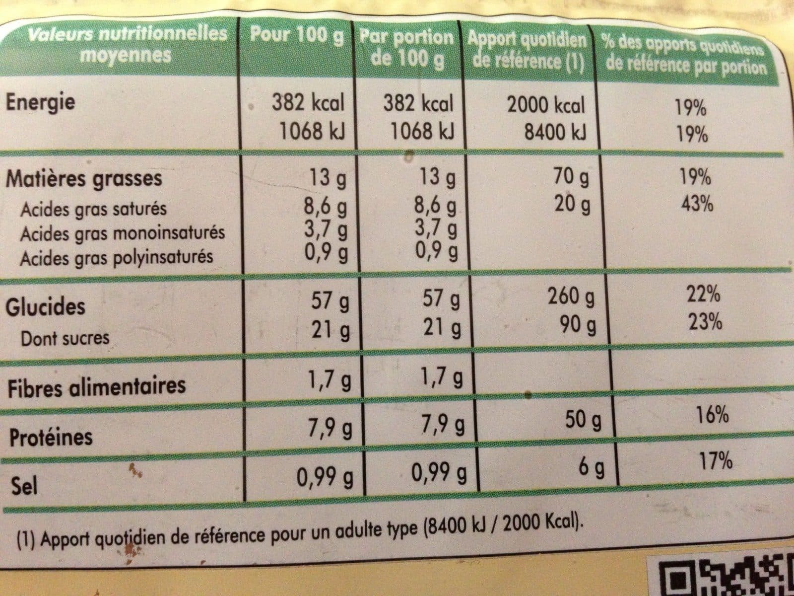 Open Food Facts Gâteau charentais packshot