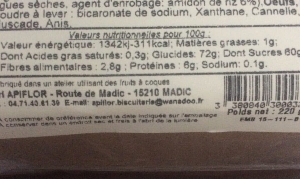 Apiflor Pain d'epices artisanal d'Auvergne packshot