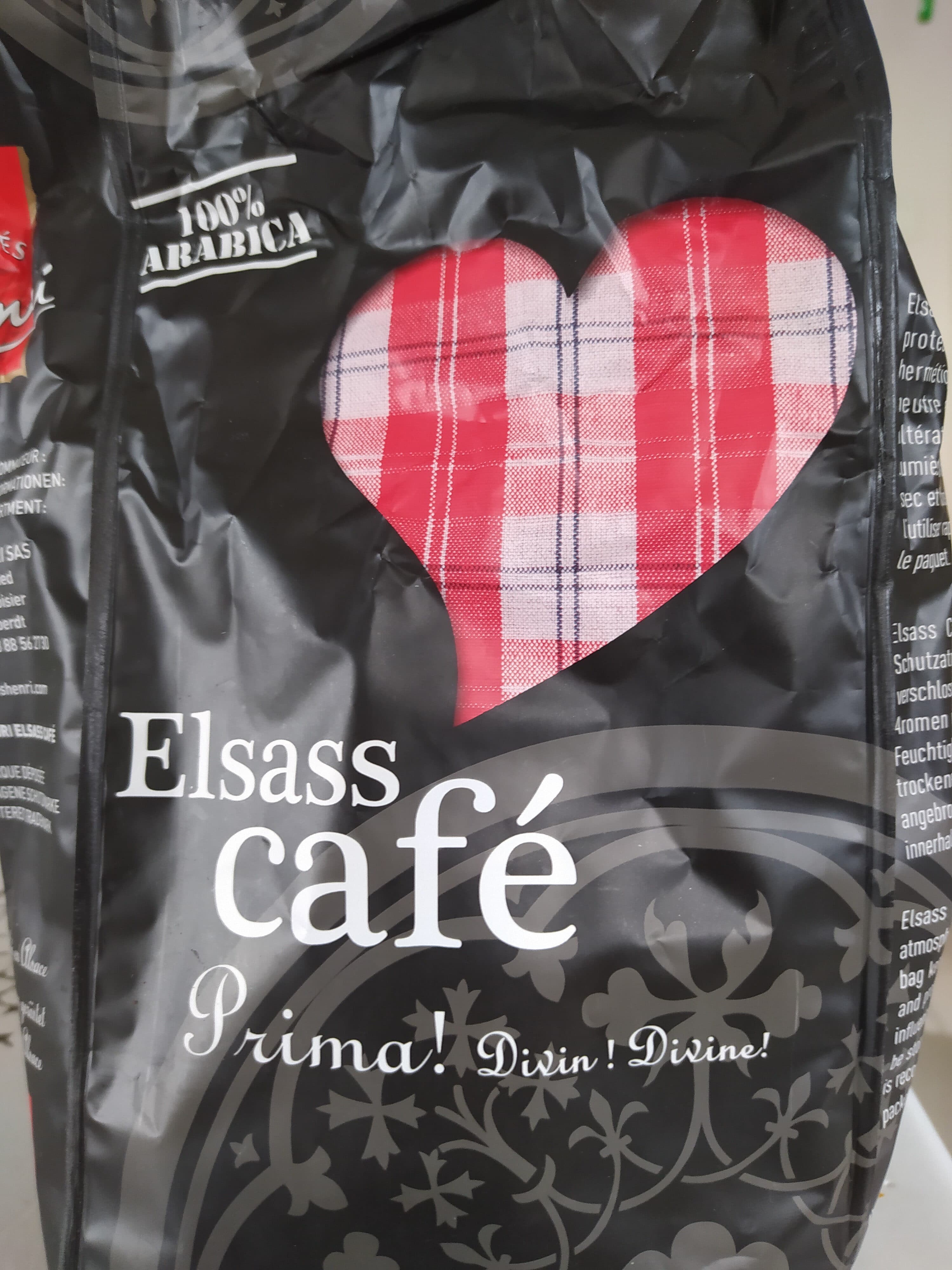 Café Henri Elsass cafe arabica grain packshot