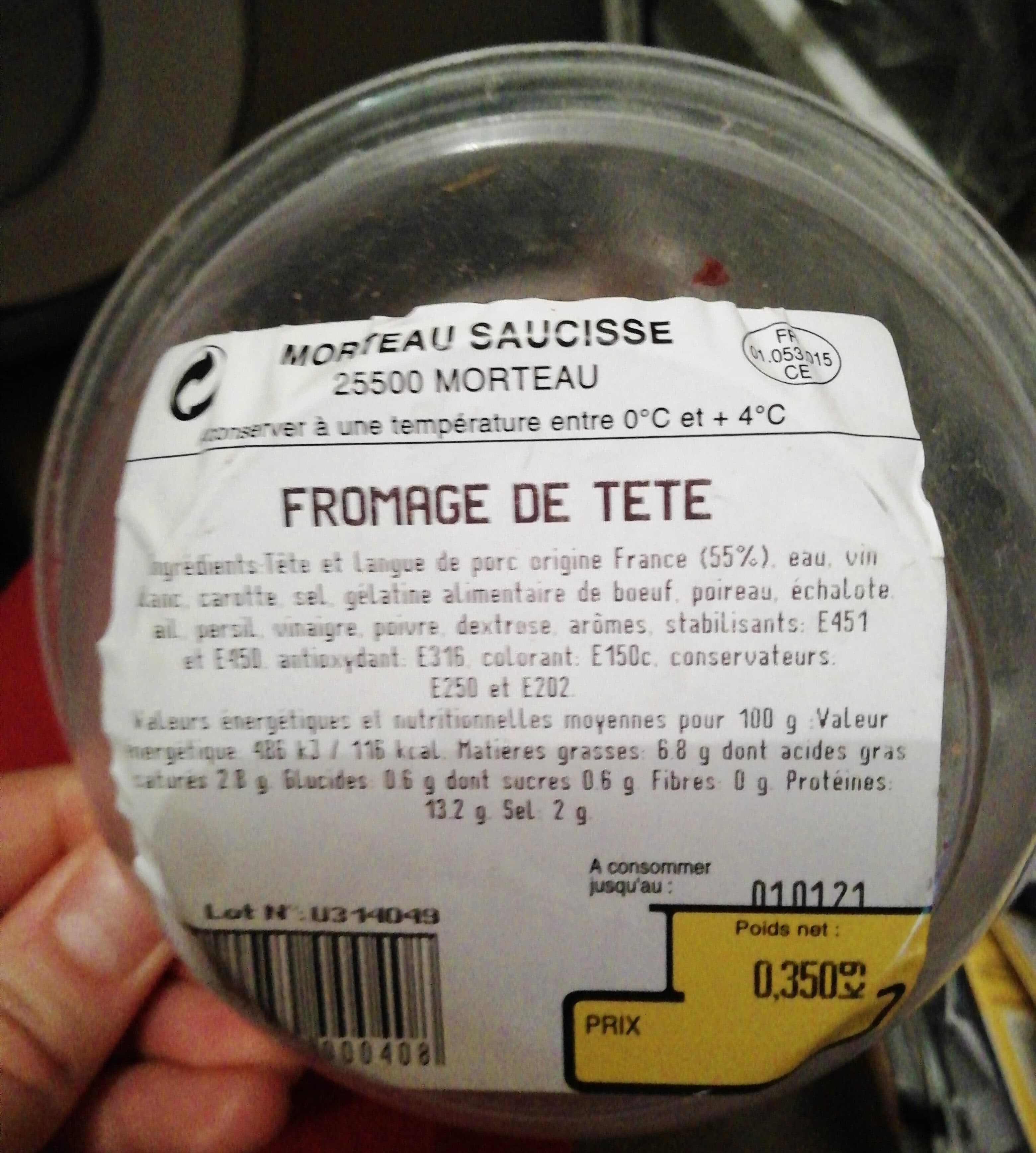 Morteau Saucisse Fromage De Tête Morteau packshot
