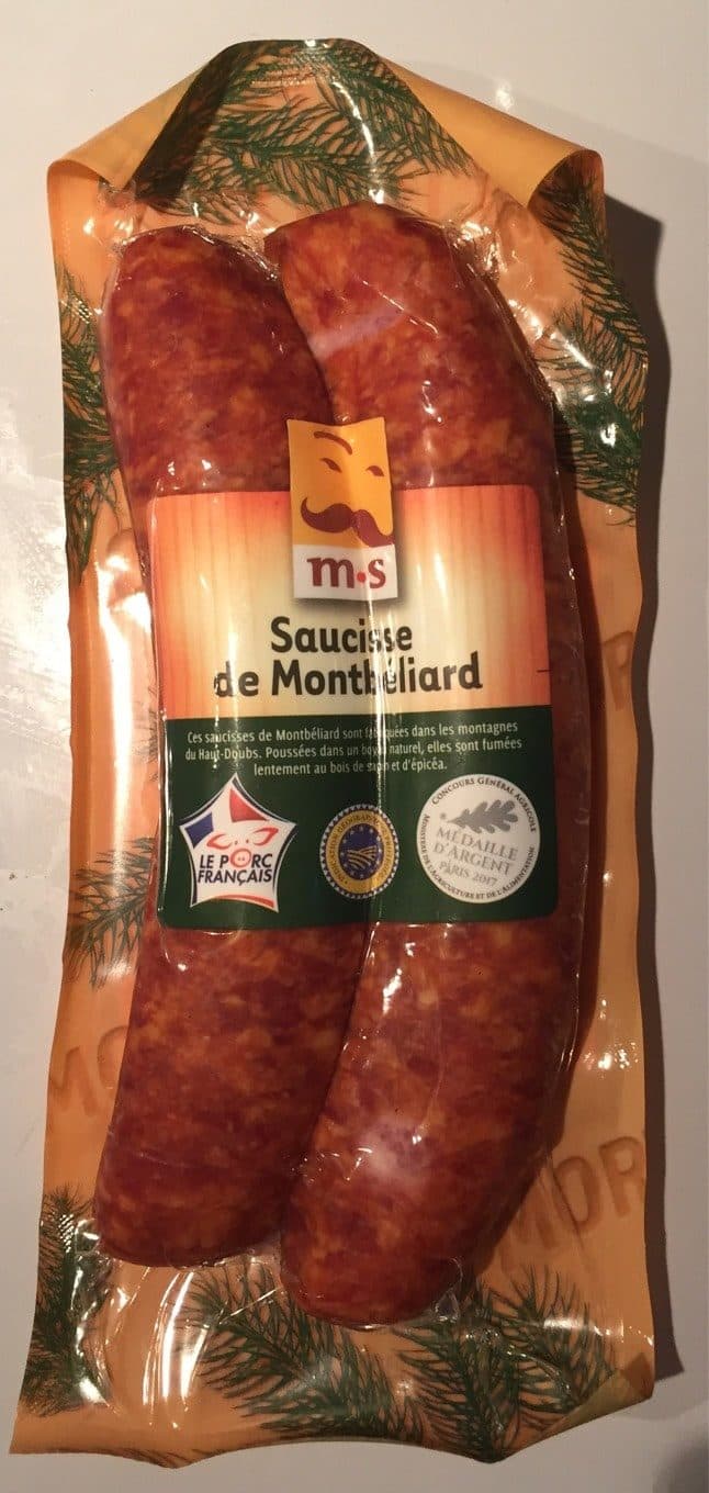 Leclerc Saucisses de Montbéliard packshot