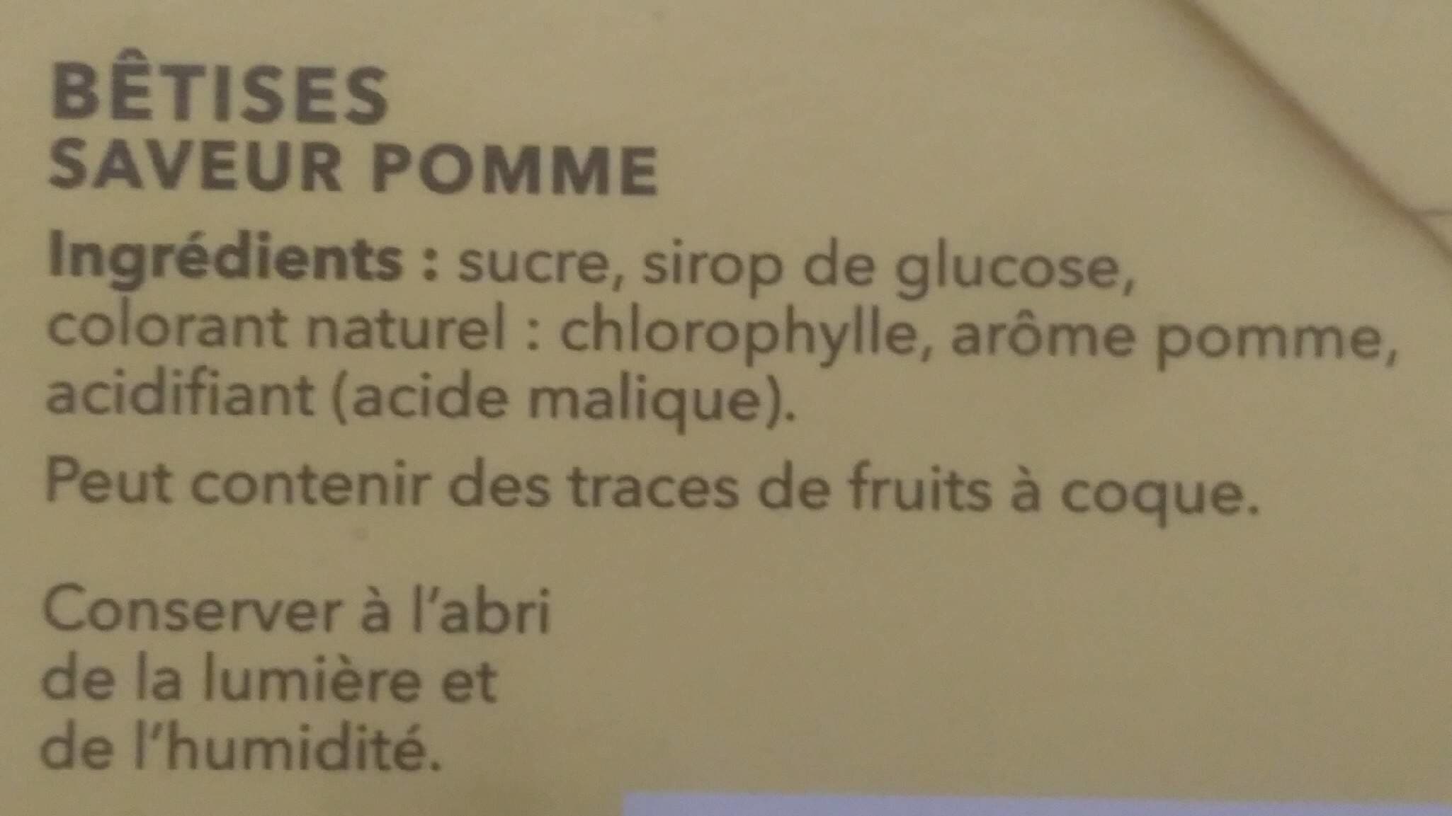 Open Food Facts Bêtisies de Cambrai pomme packshot