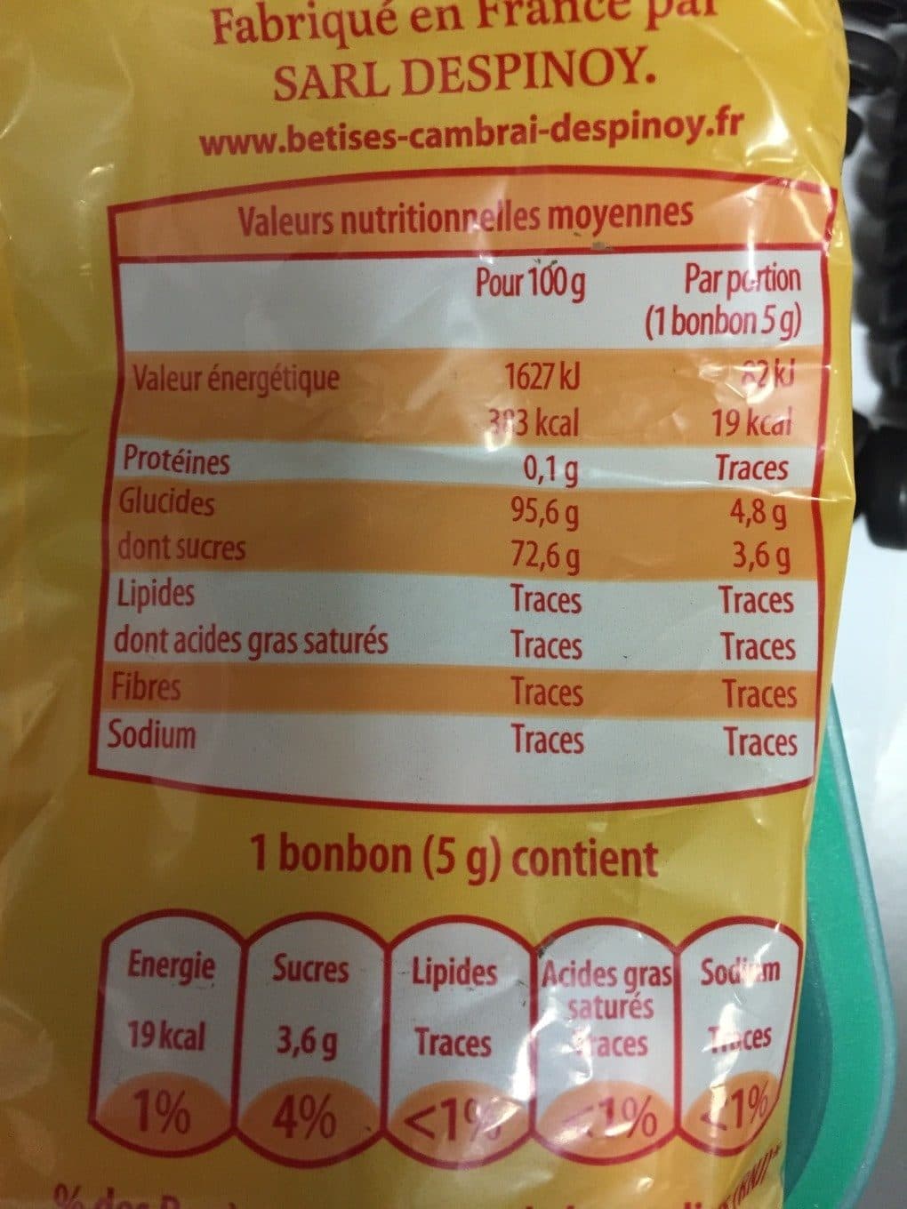 Betises De Cambrai Bonbon packshot