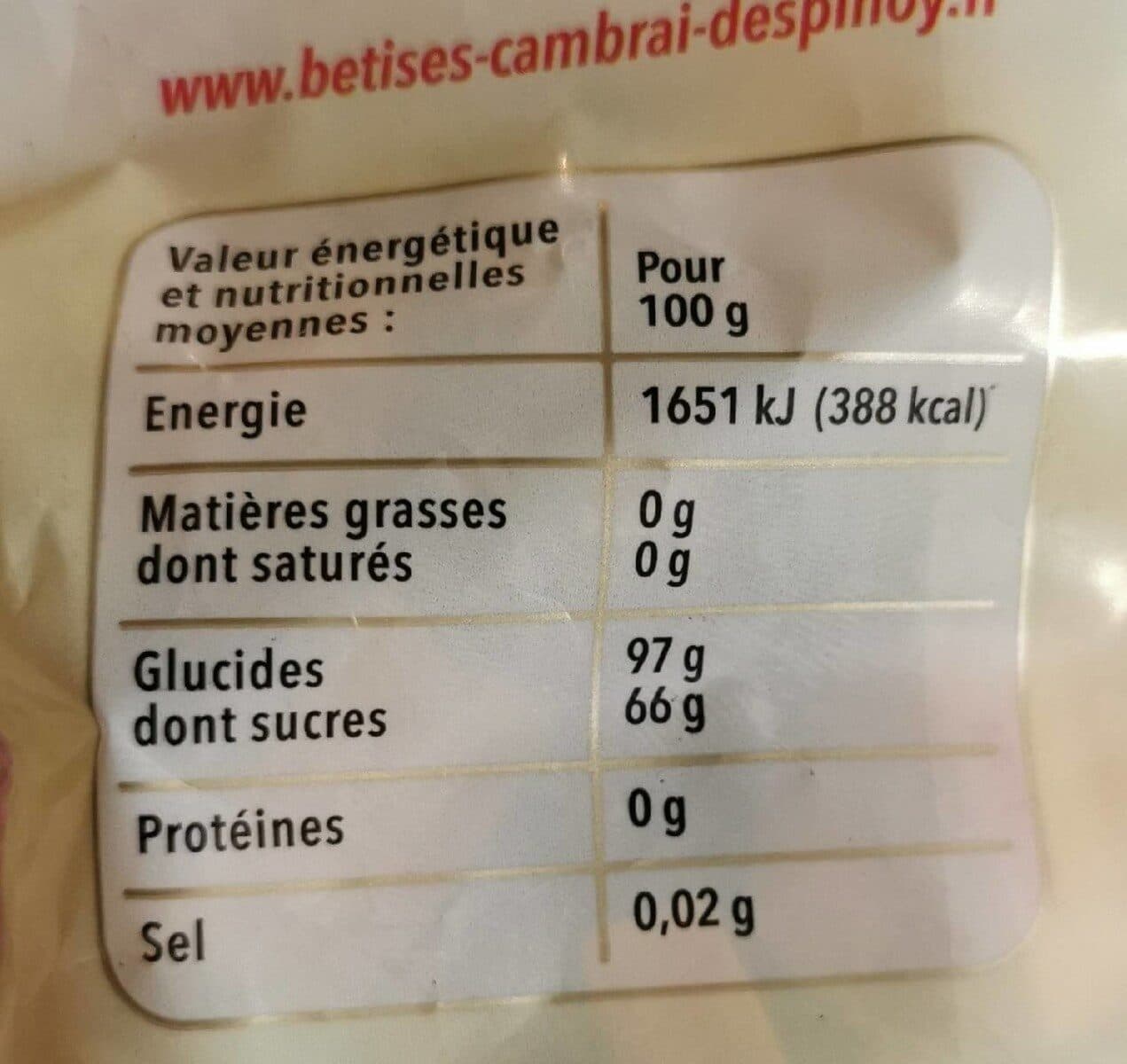 Open Food Facts Bêtises de Cambrai packshot
