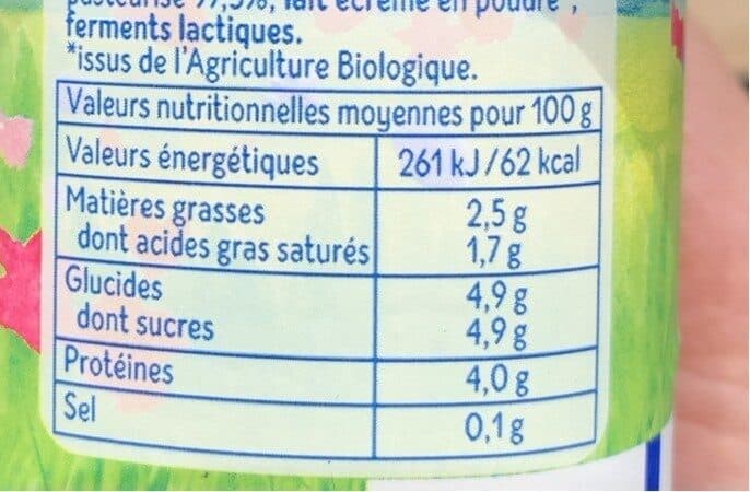 Bio Gam Nature demi écremé packshot