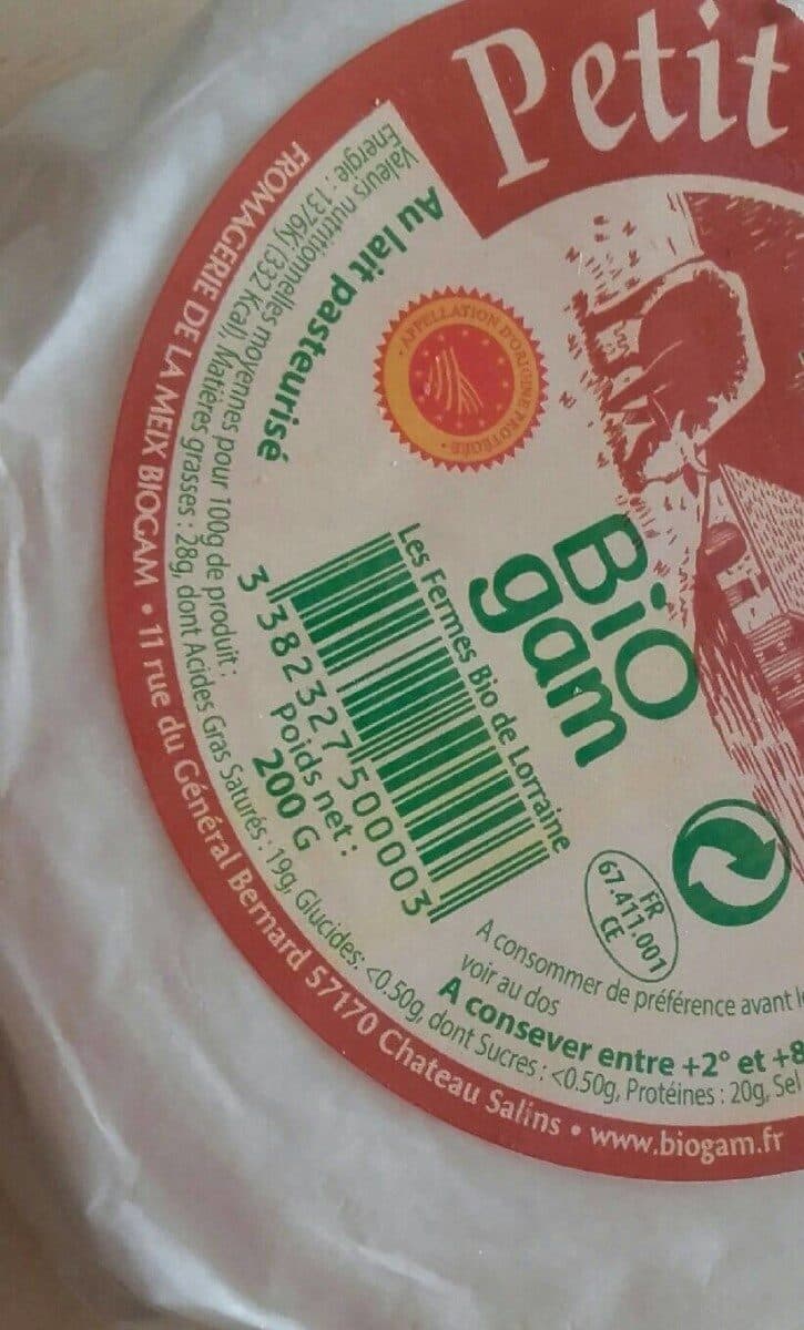 Bio Gam Petit munster Géromé packshot