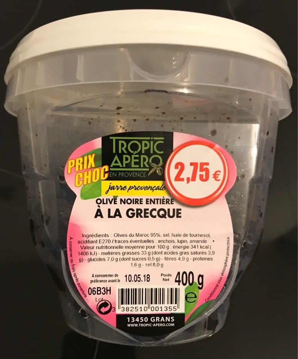 Tropic Apero Olives noires à la Grecque Tropic Apéro packshot