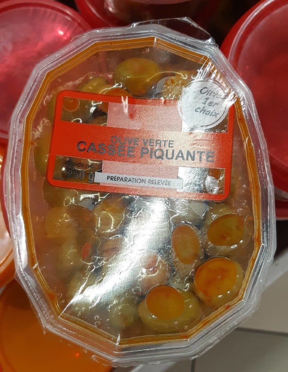 Open Food Facts Olives vertes cassées piquantes packshot