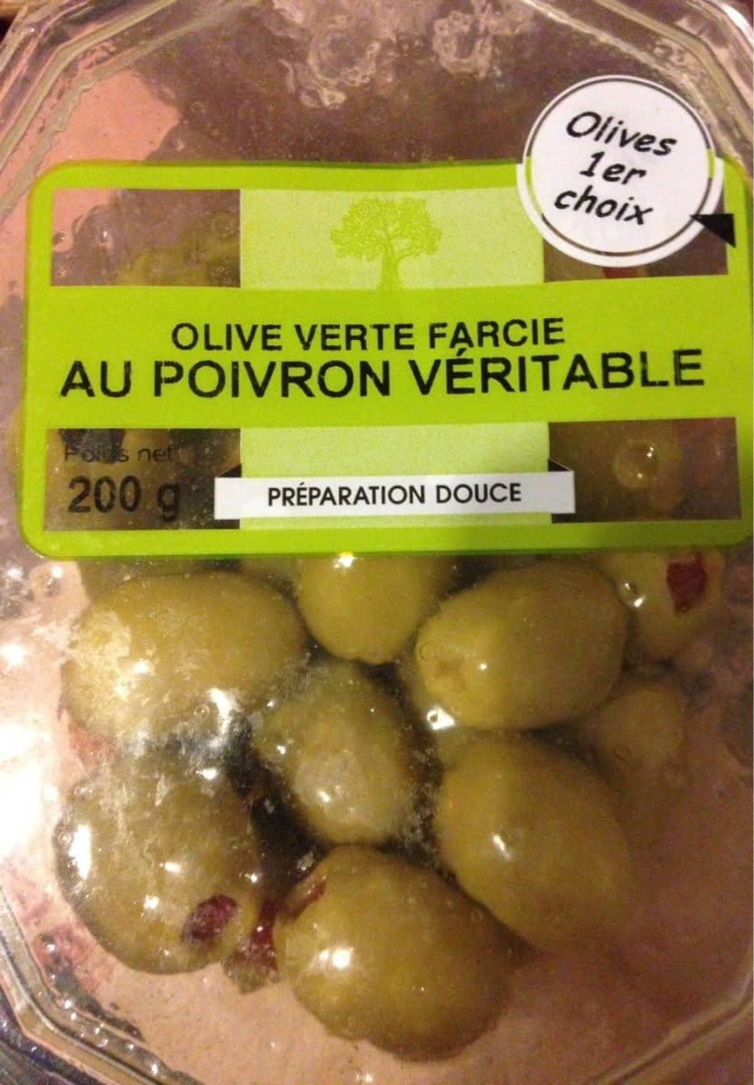 Open Food Facts Olives vertes farcies au poivron veritable packshot