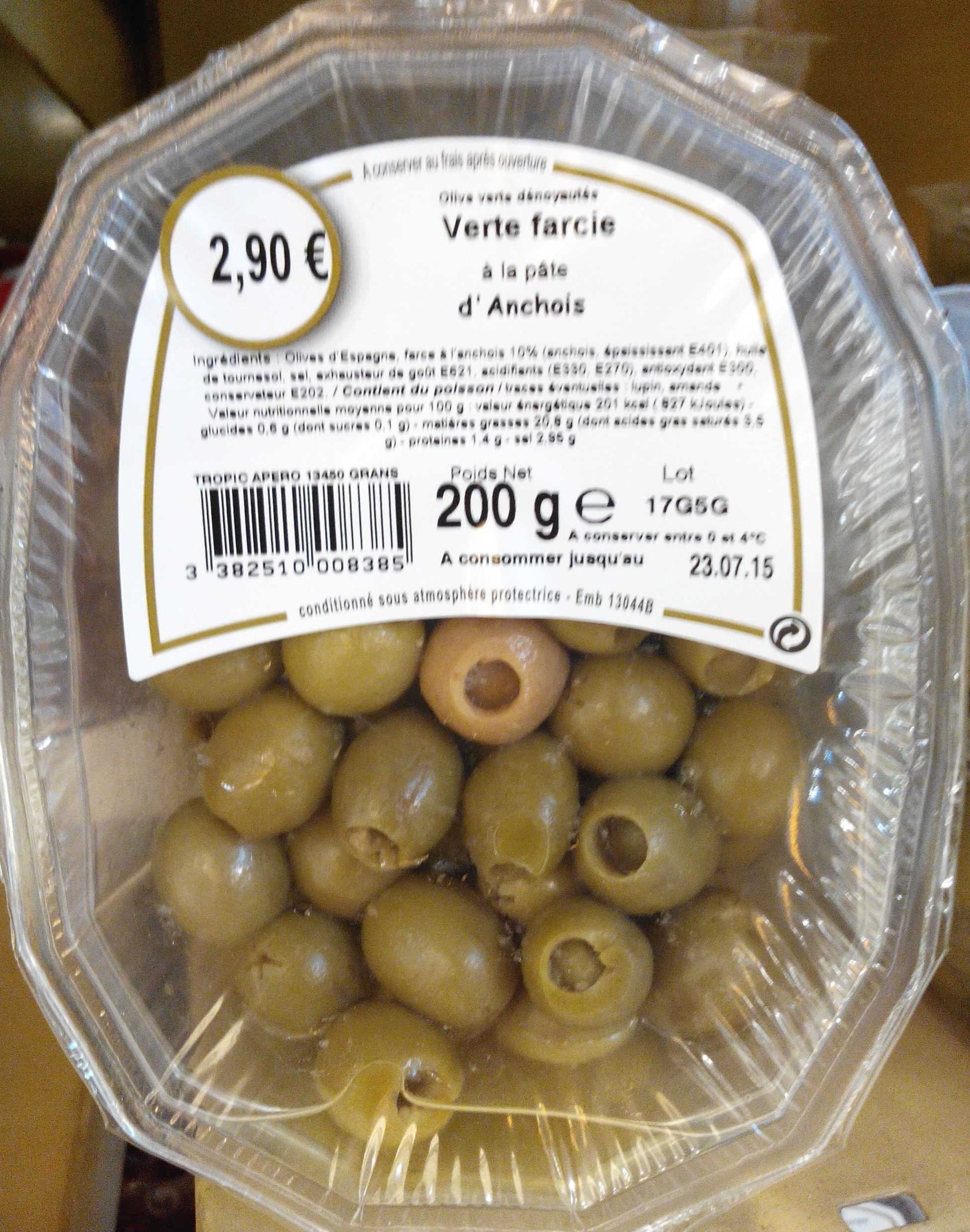 Tropic Apero Verte farcie à la pâte d'anchois packshot