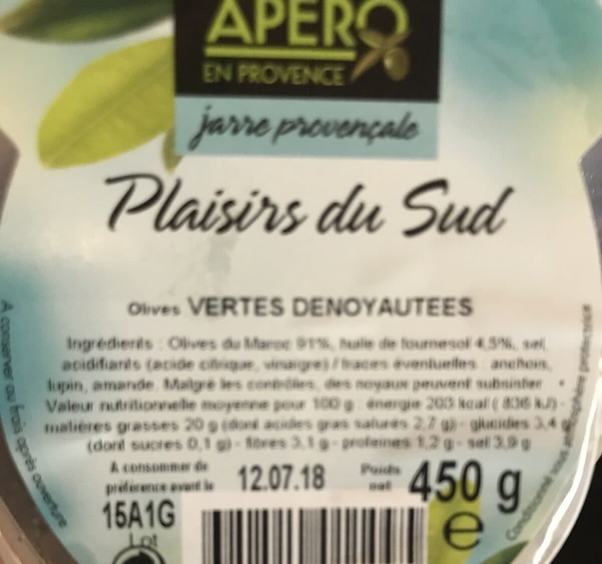 Open Food Facts Olive verte packshot