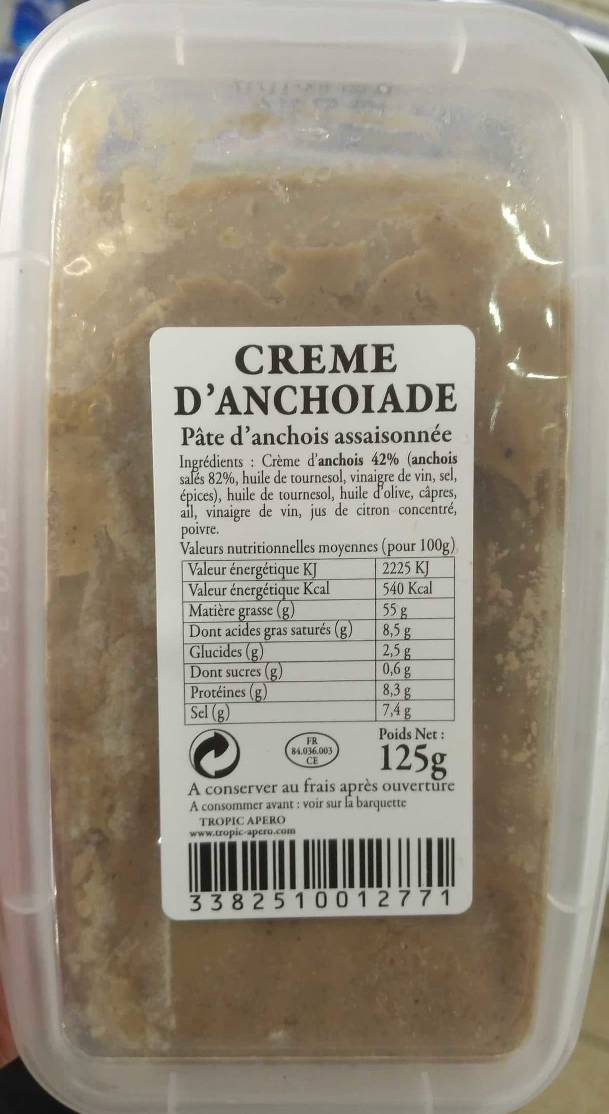 Tropic Apéro Crème d'Anchoïade packshot